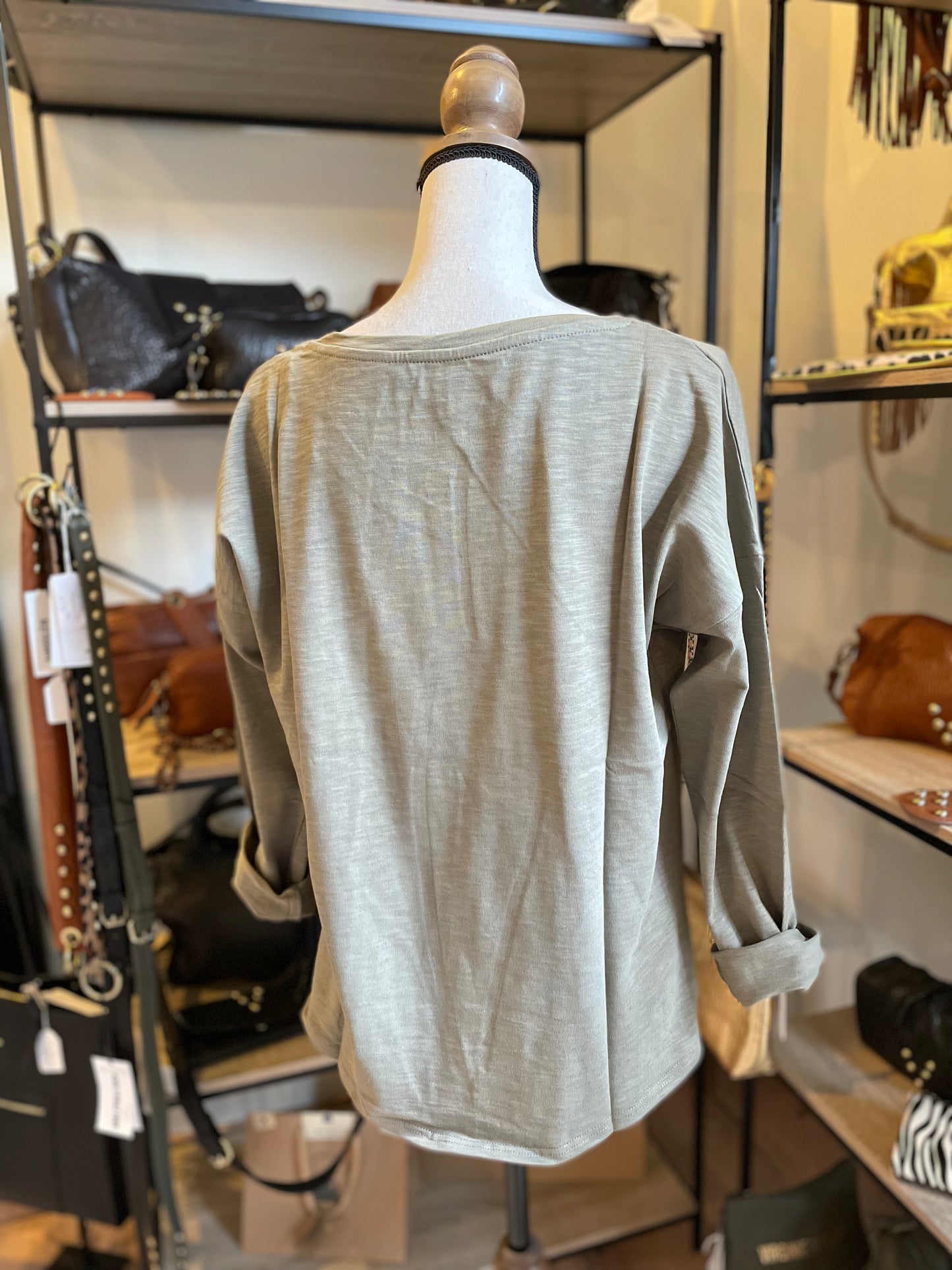 Tee shirt coloris écureuil /manches longues /Born To Shine - Virginie Darling