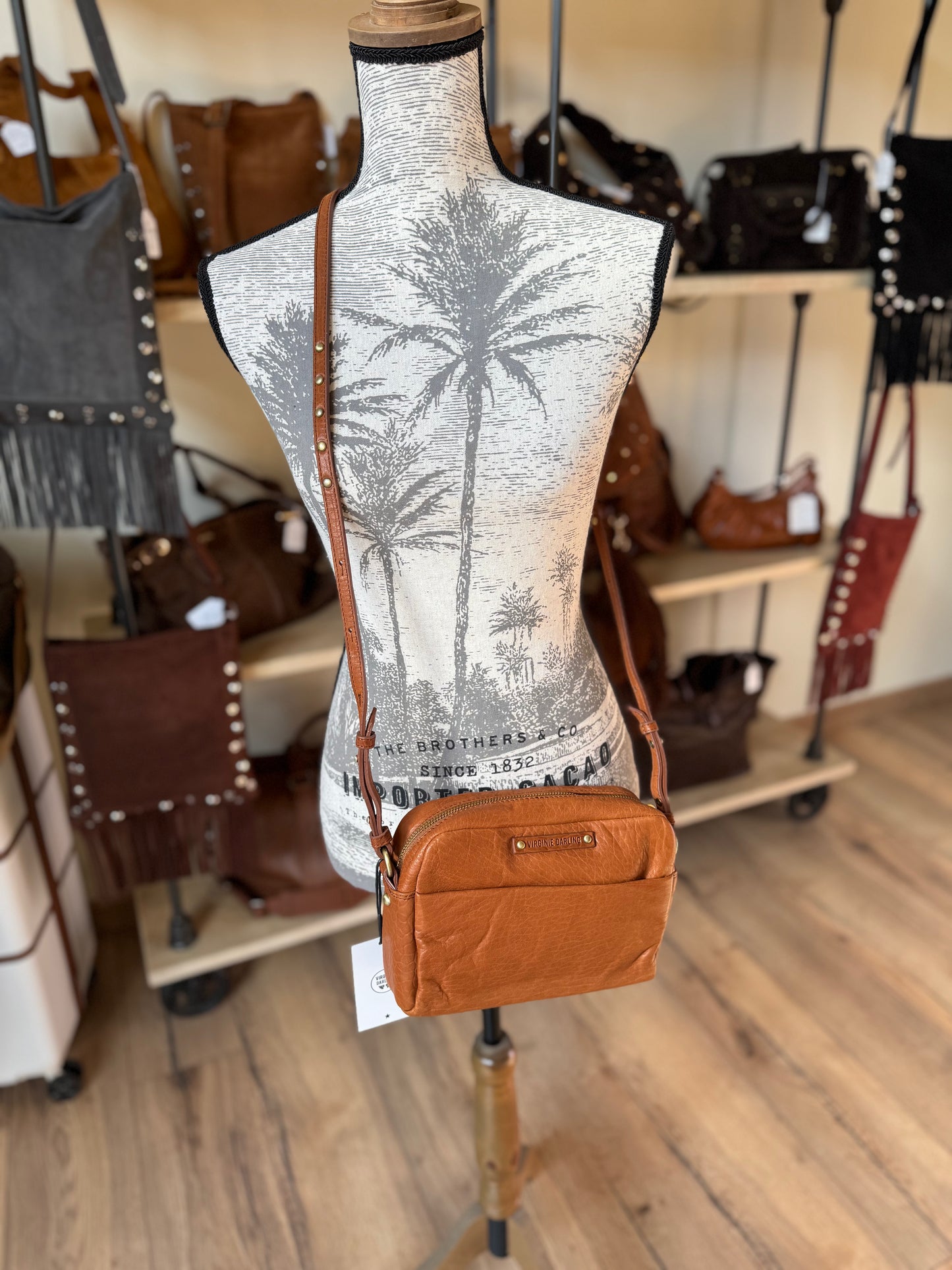 SAC MAKE-ME UP MEDIUM ROCK COGNAC