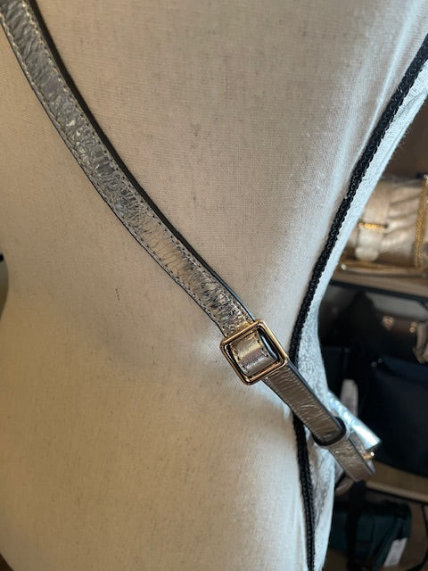 Sac bandoulière Altair en cuir Silver -Etrier