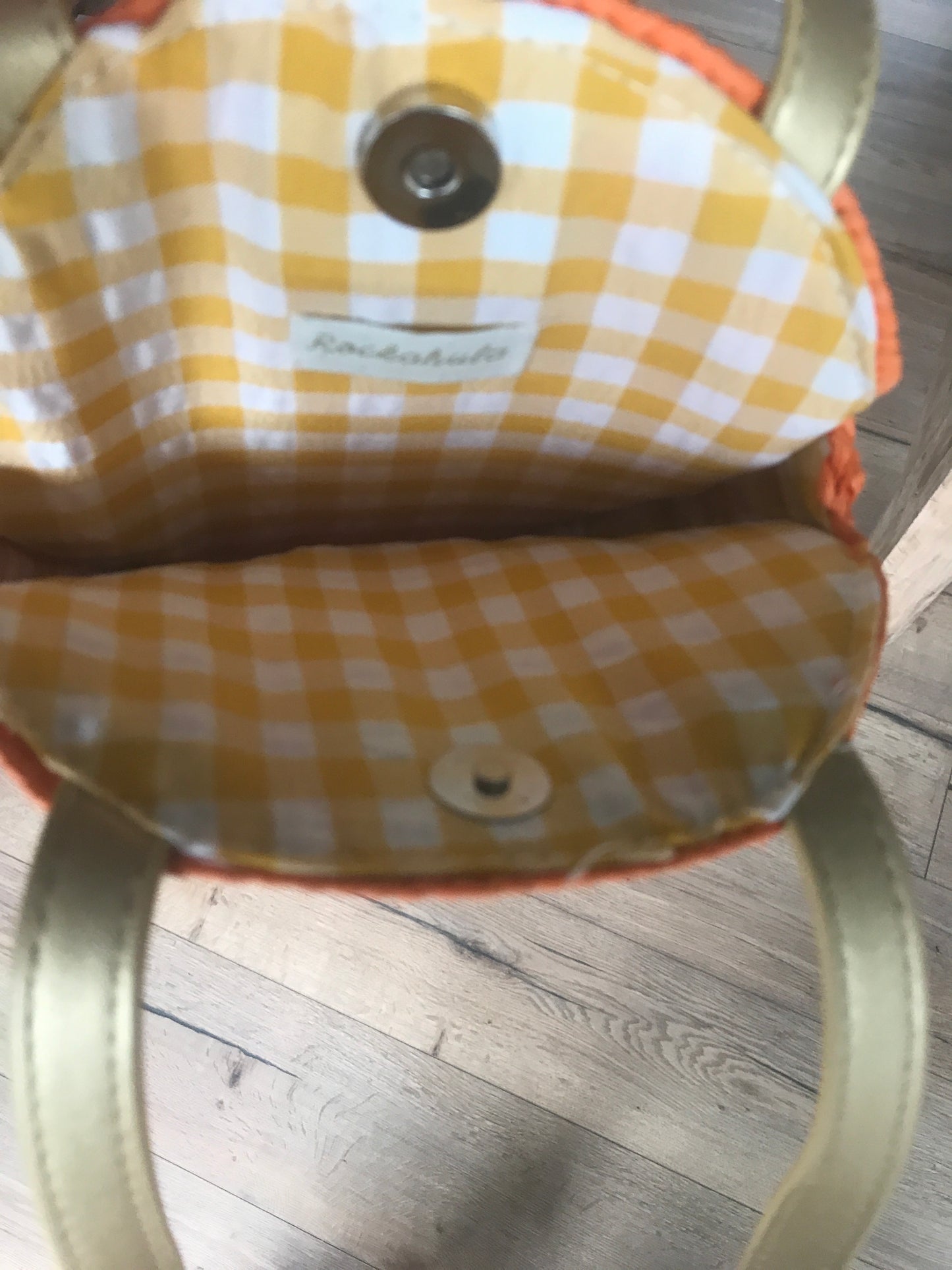 Sac paille orange