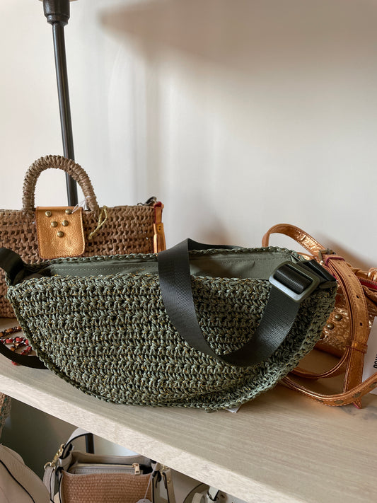 Banane demi lune tressée ROMY coloris Olive