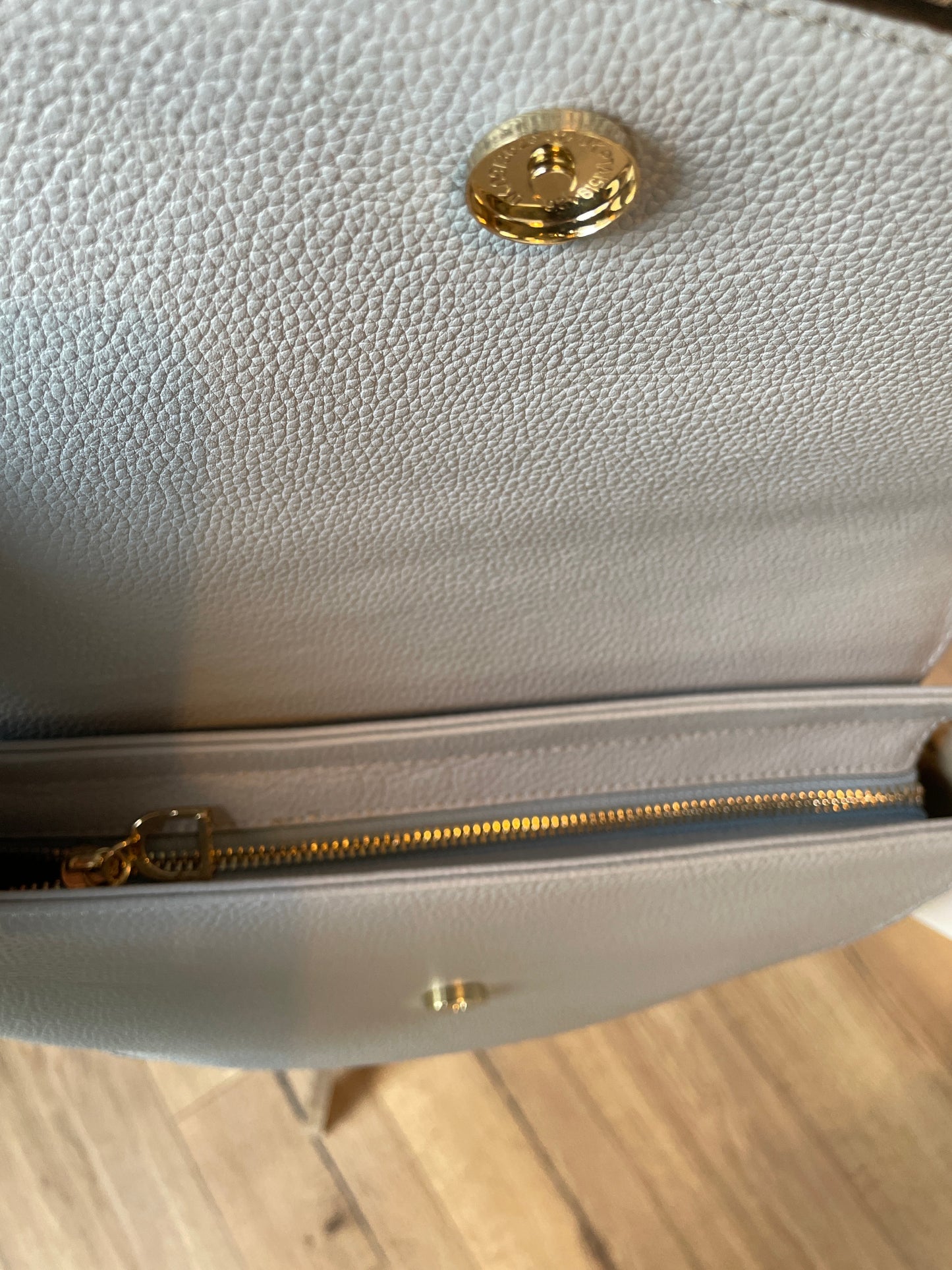 Sac bandoulière en cuir Tradition coloris azur - Étrier