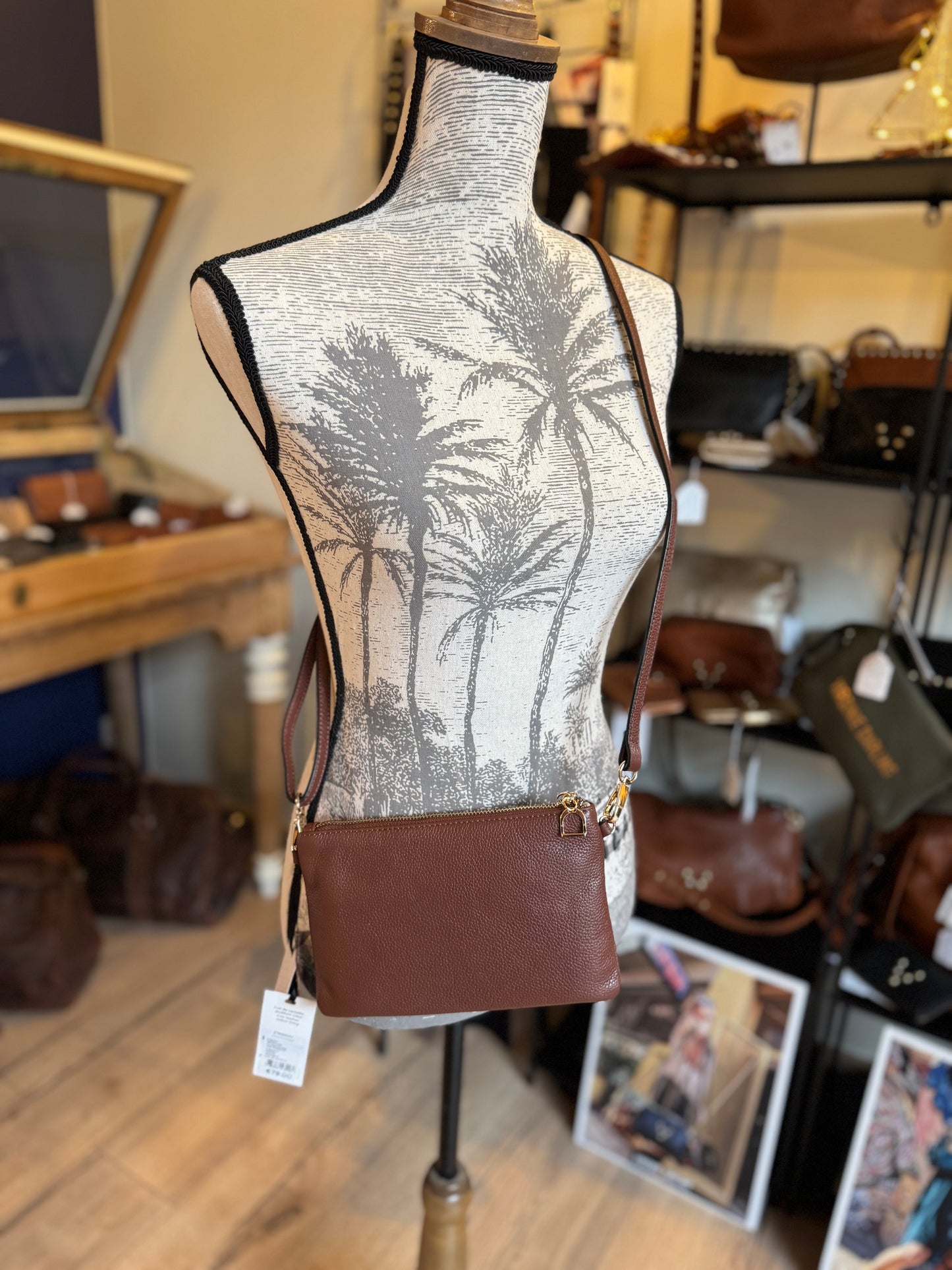 Sac bandoulière tradition châtaigne