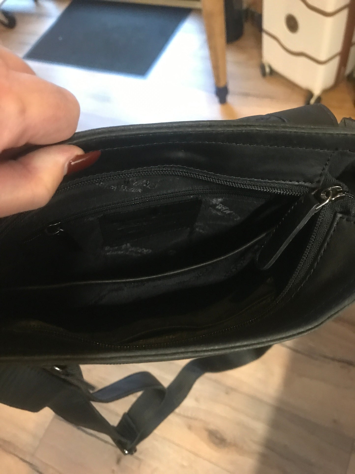 Sac bandoulière en cuir noir Nico - Greenwood