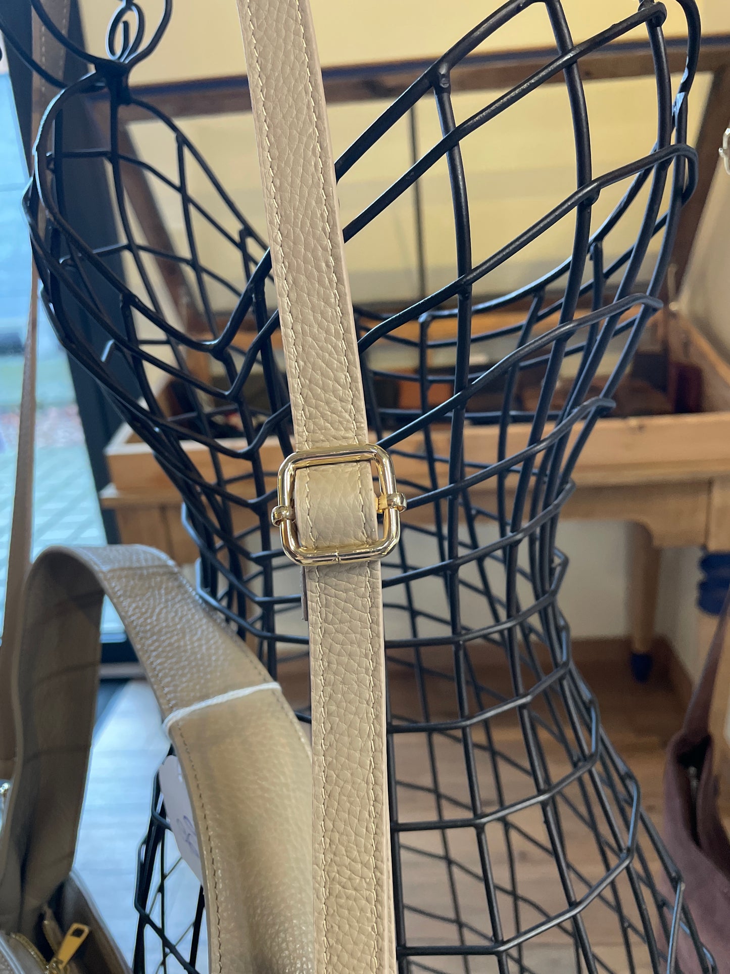 Sac Paula en cuir grainé Taupe