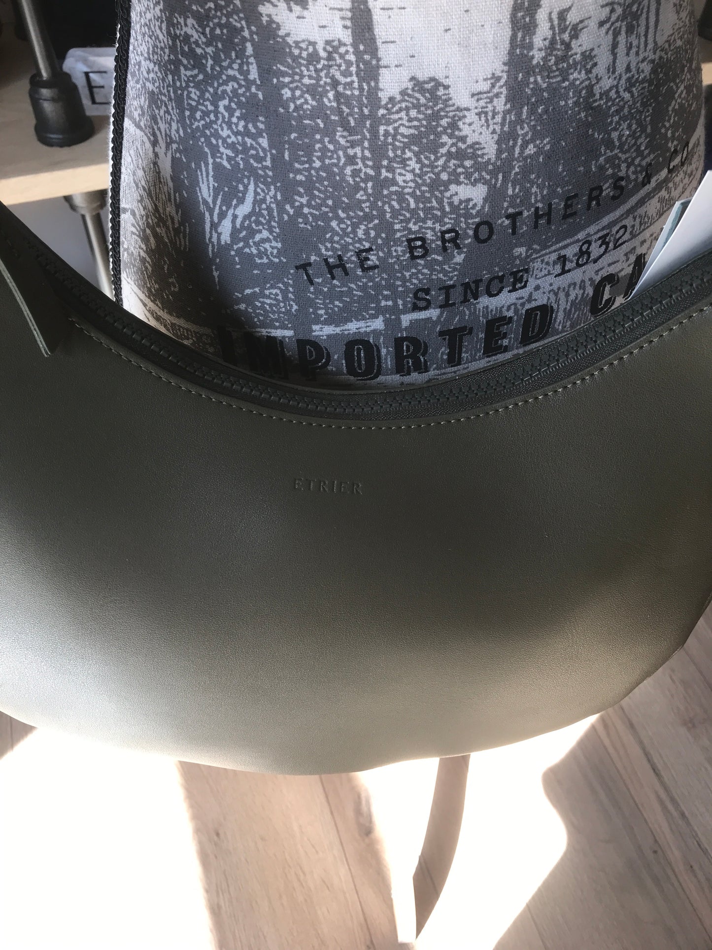 Sac en cuir porté épaule Oxer coloris Argile (Étrier)