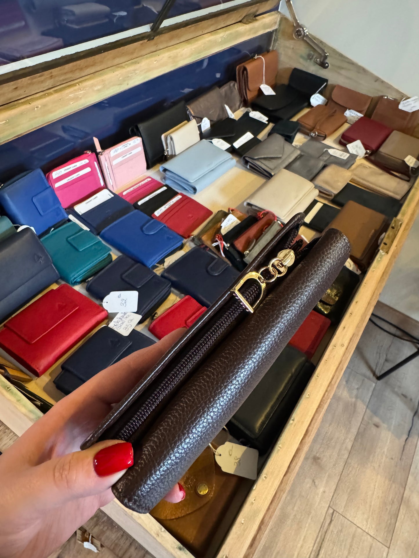 Portefeuille M Tradition cuir chocolat