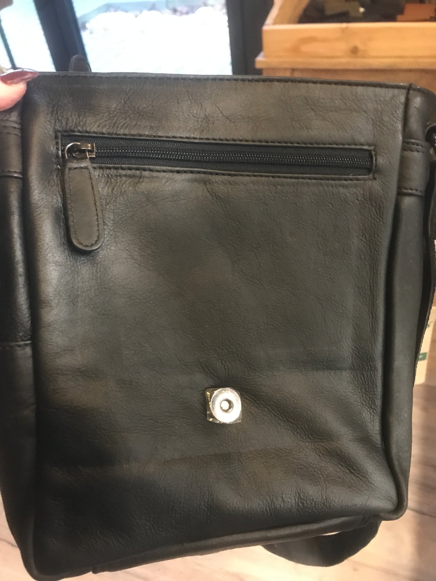 Sac bandoulière en cuir noir Nico - Greenwood