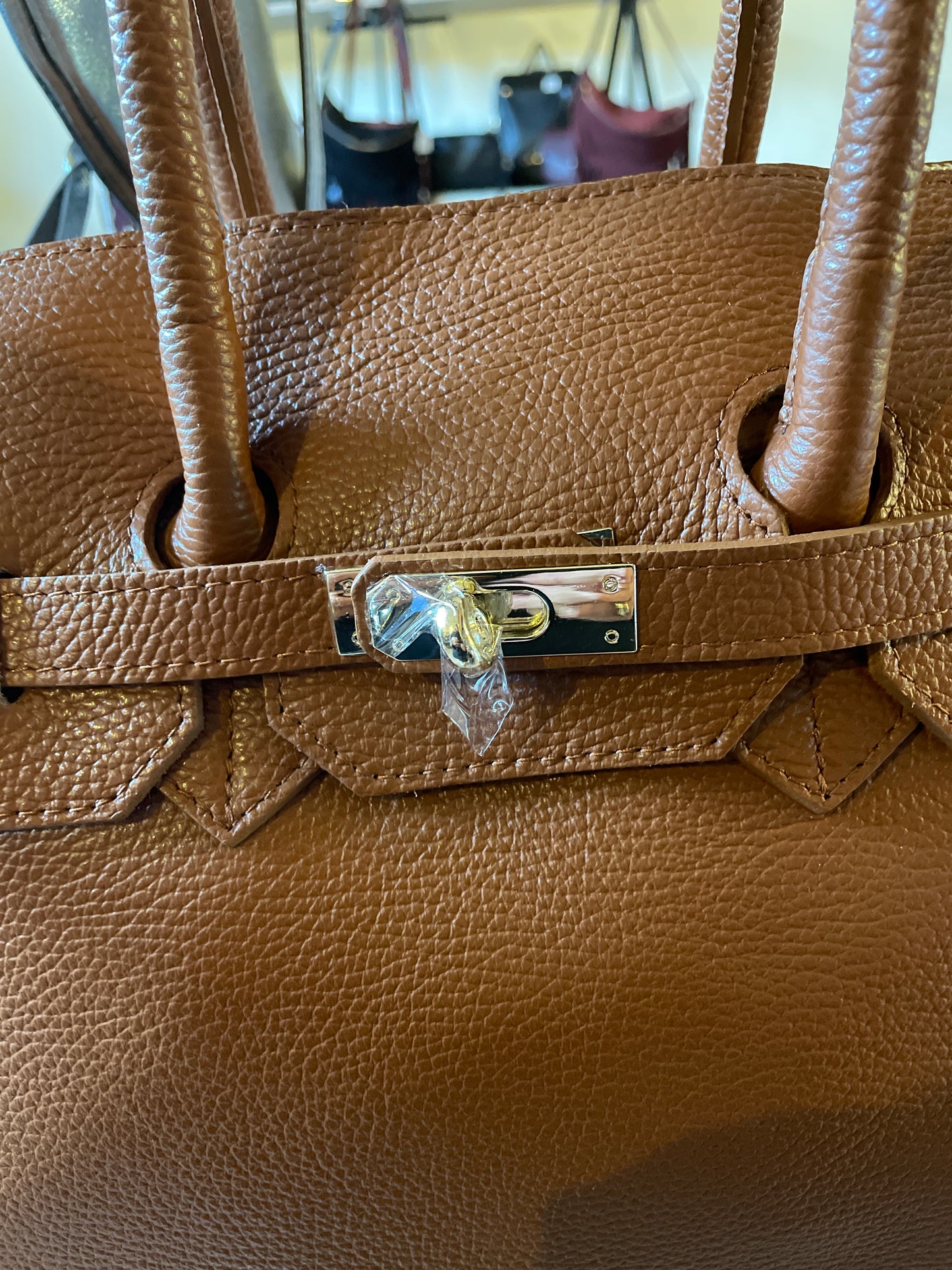 Sac Coline avec franges coloris cognac