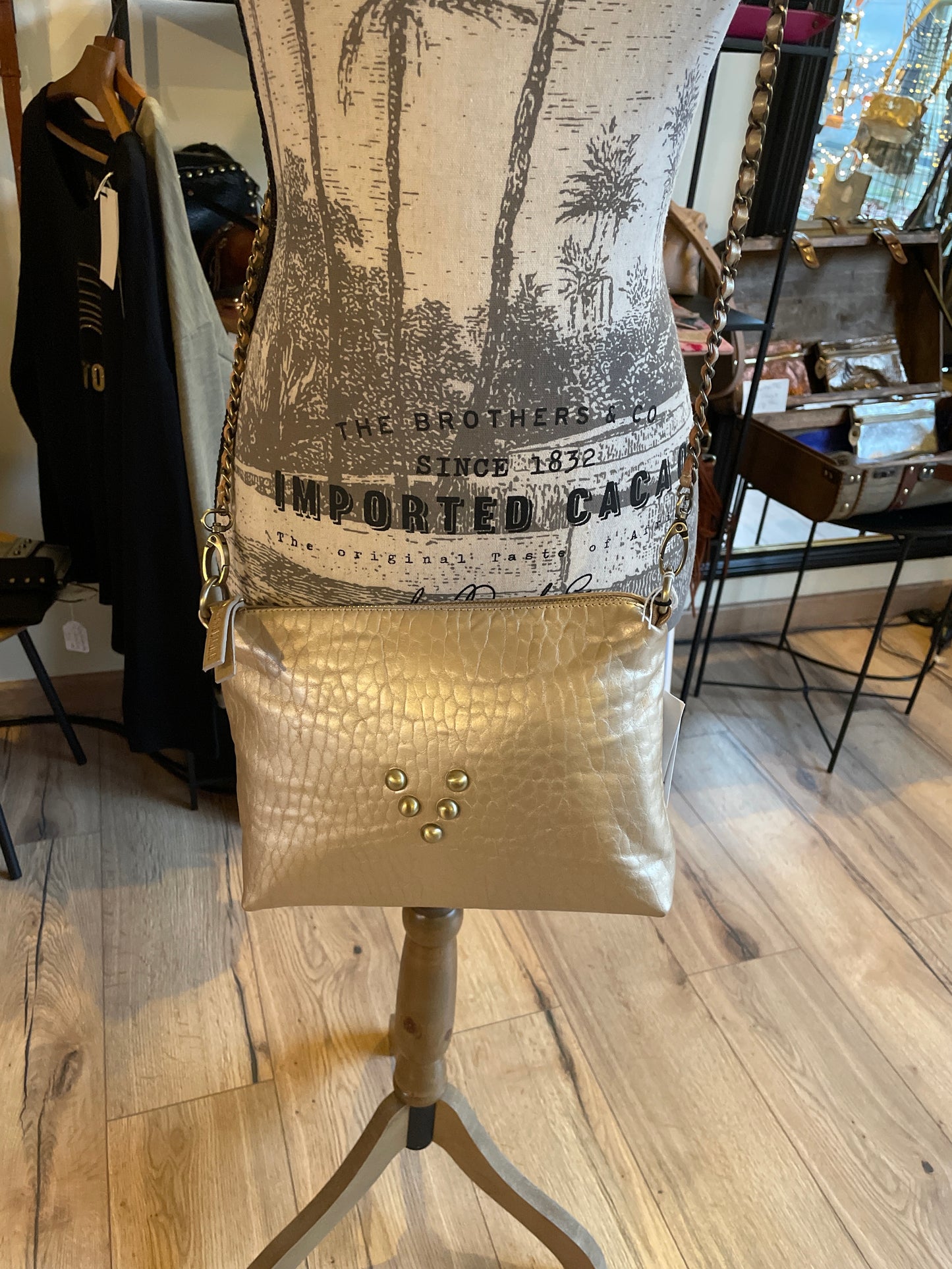 Sac pochette Chacha champagne - Virginie Darling