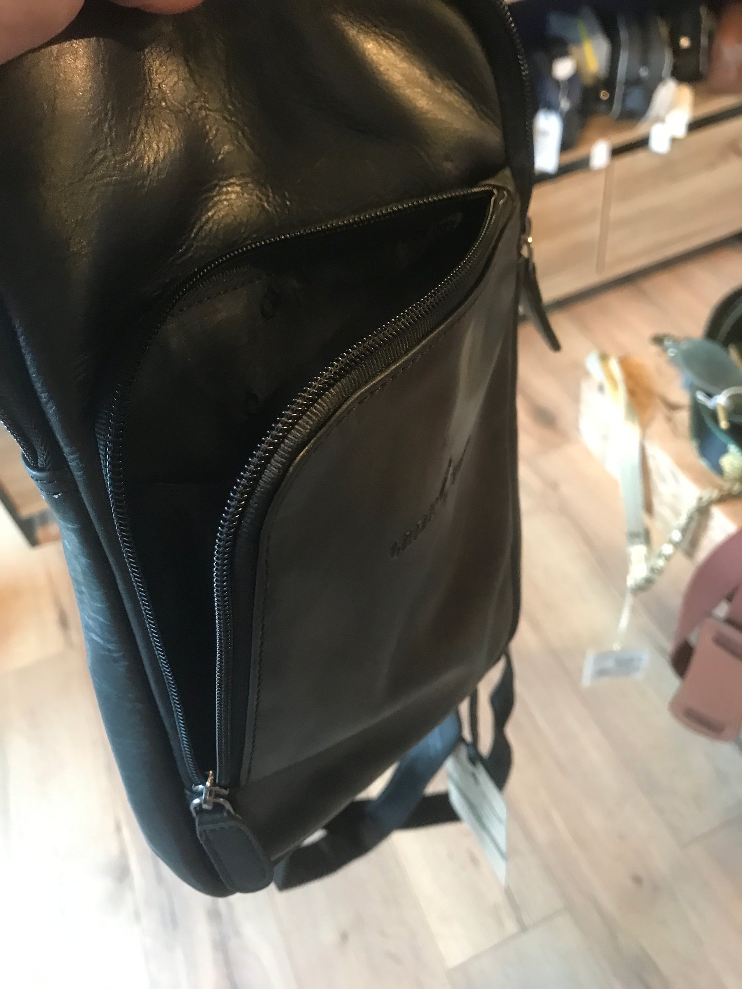 Sac bandoulière Crossbody en cuir noir - Greenwood