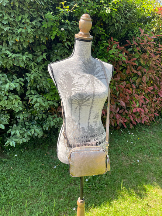 Sac SACHA en cuir irisé bronze