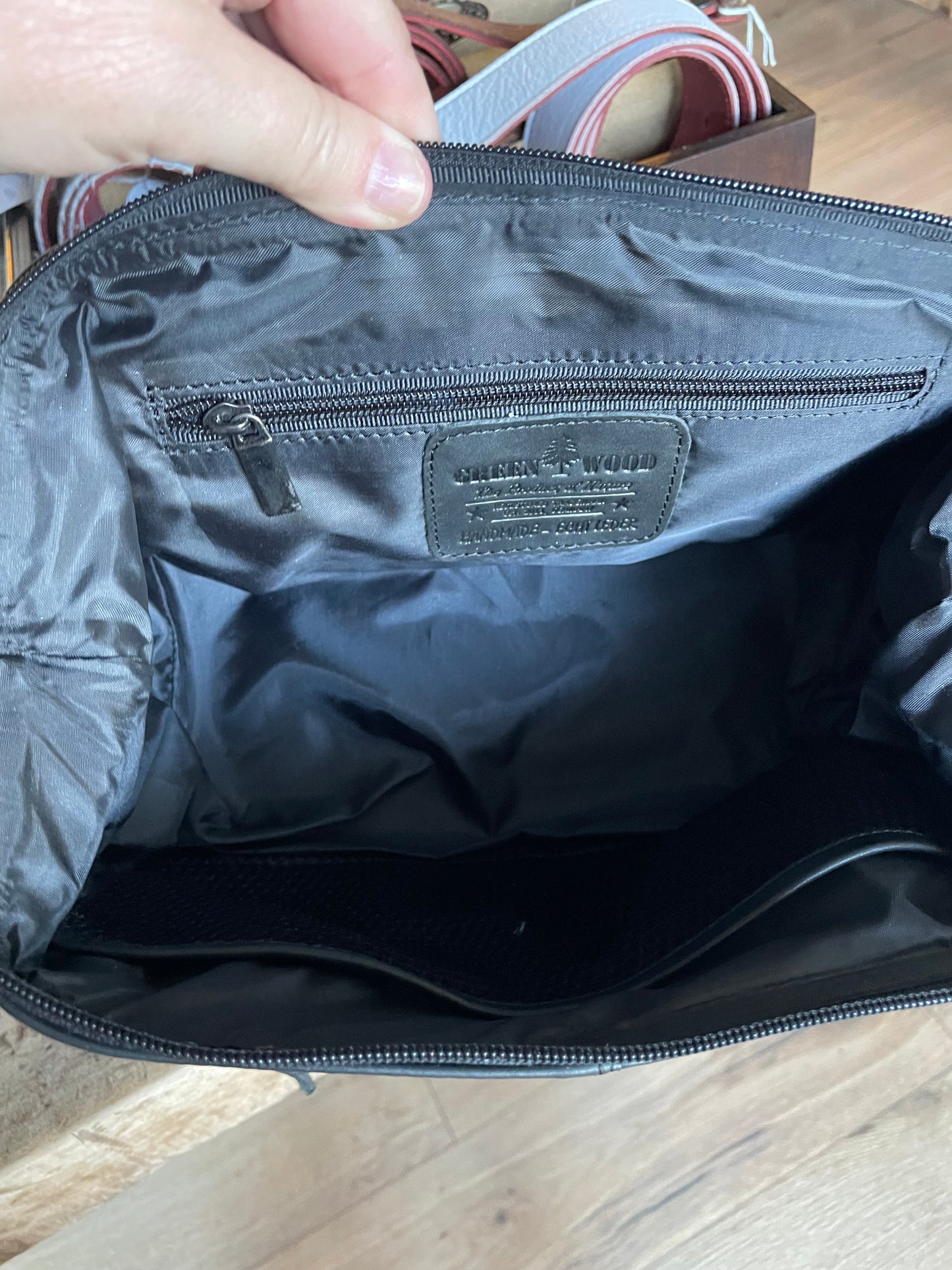 Trousse de toilette en cuir noir - Greenwood