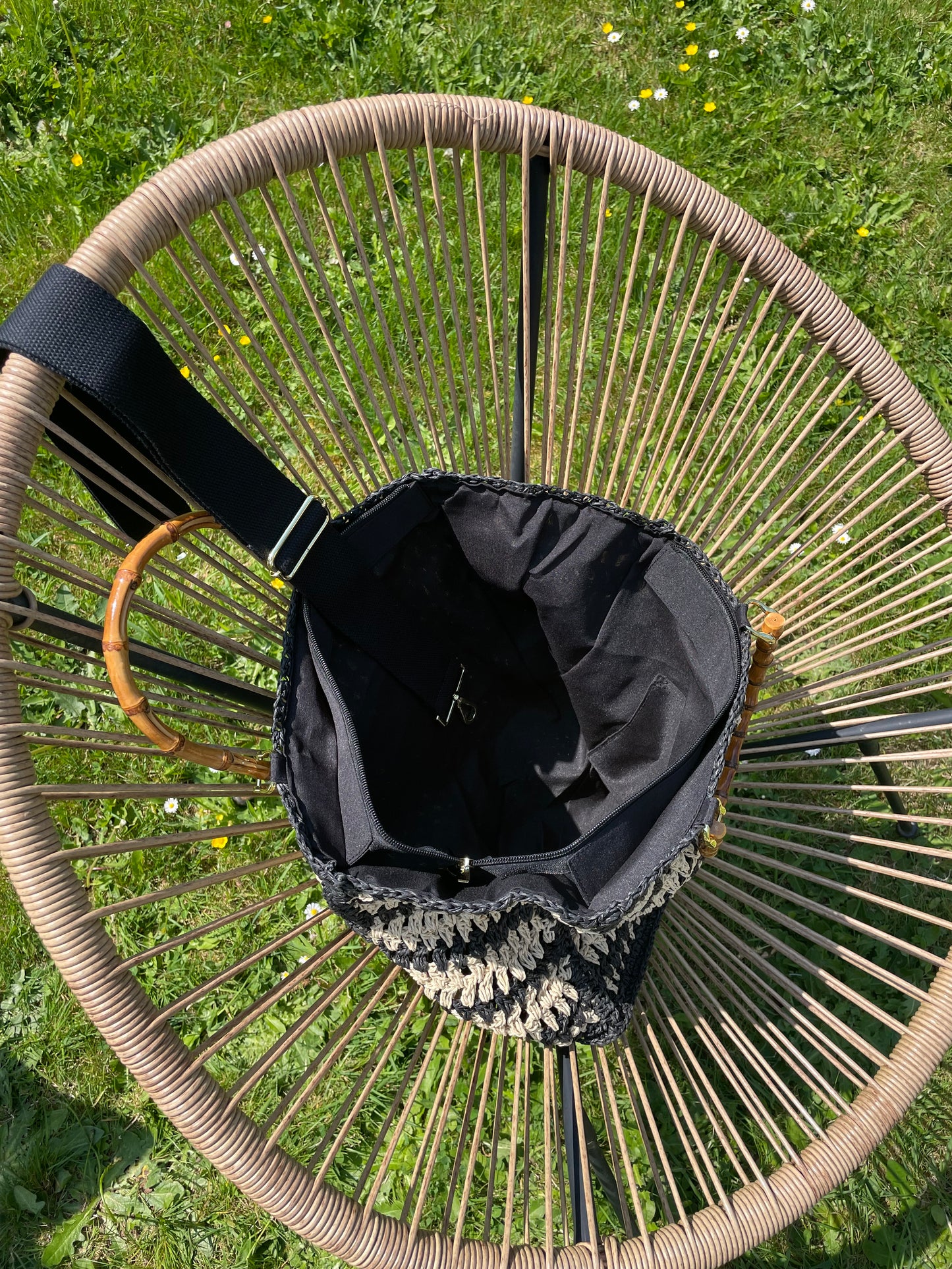 Panier Alba taupe/noir