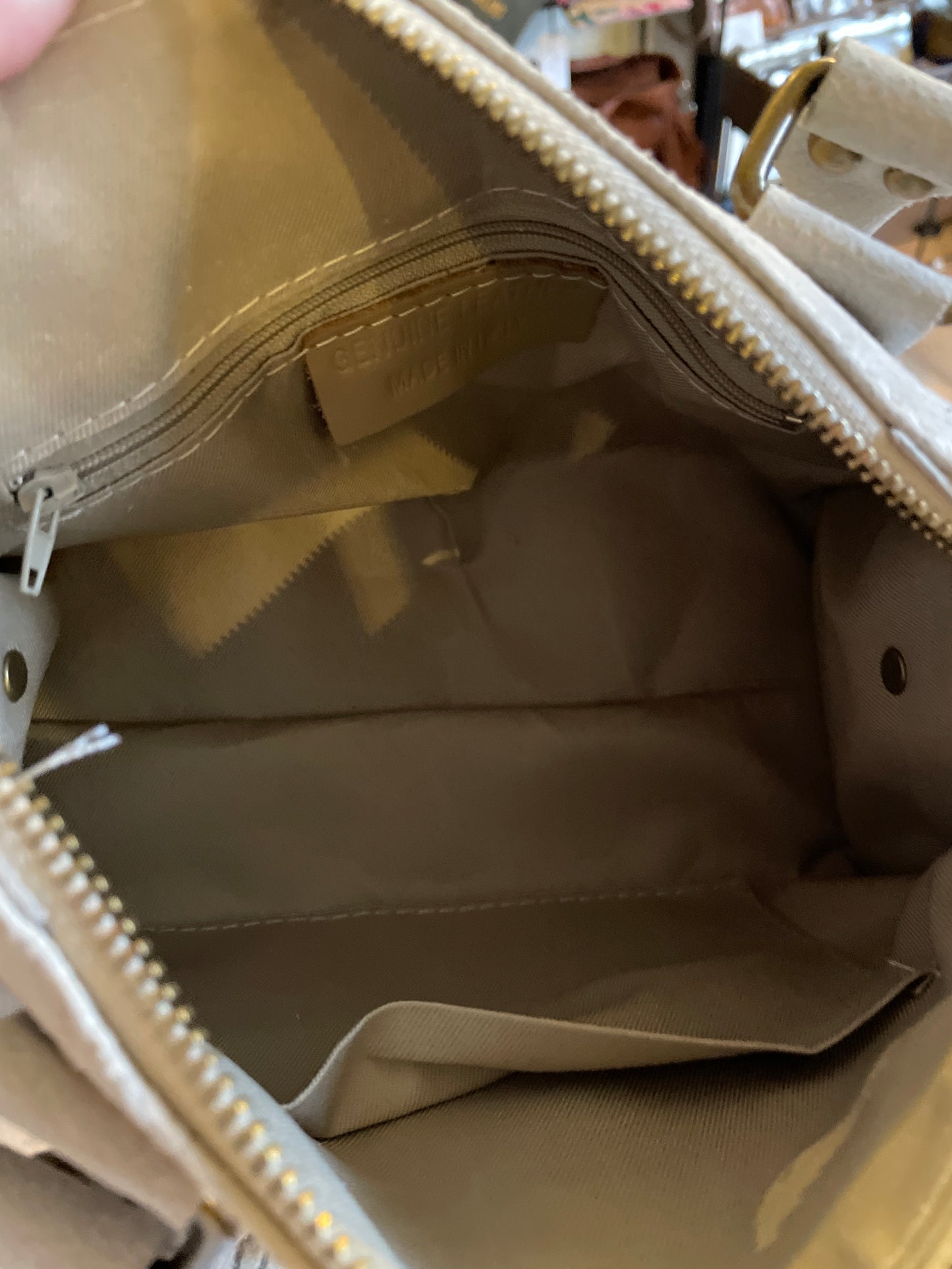 Sac Amandine mini beige clair mat