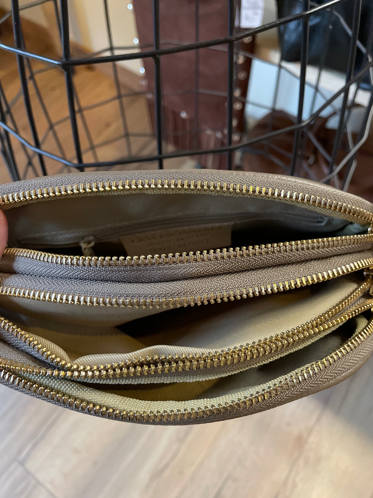 Sac Pamela en cuir grainé Taupe