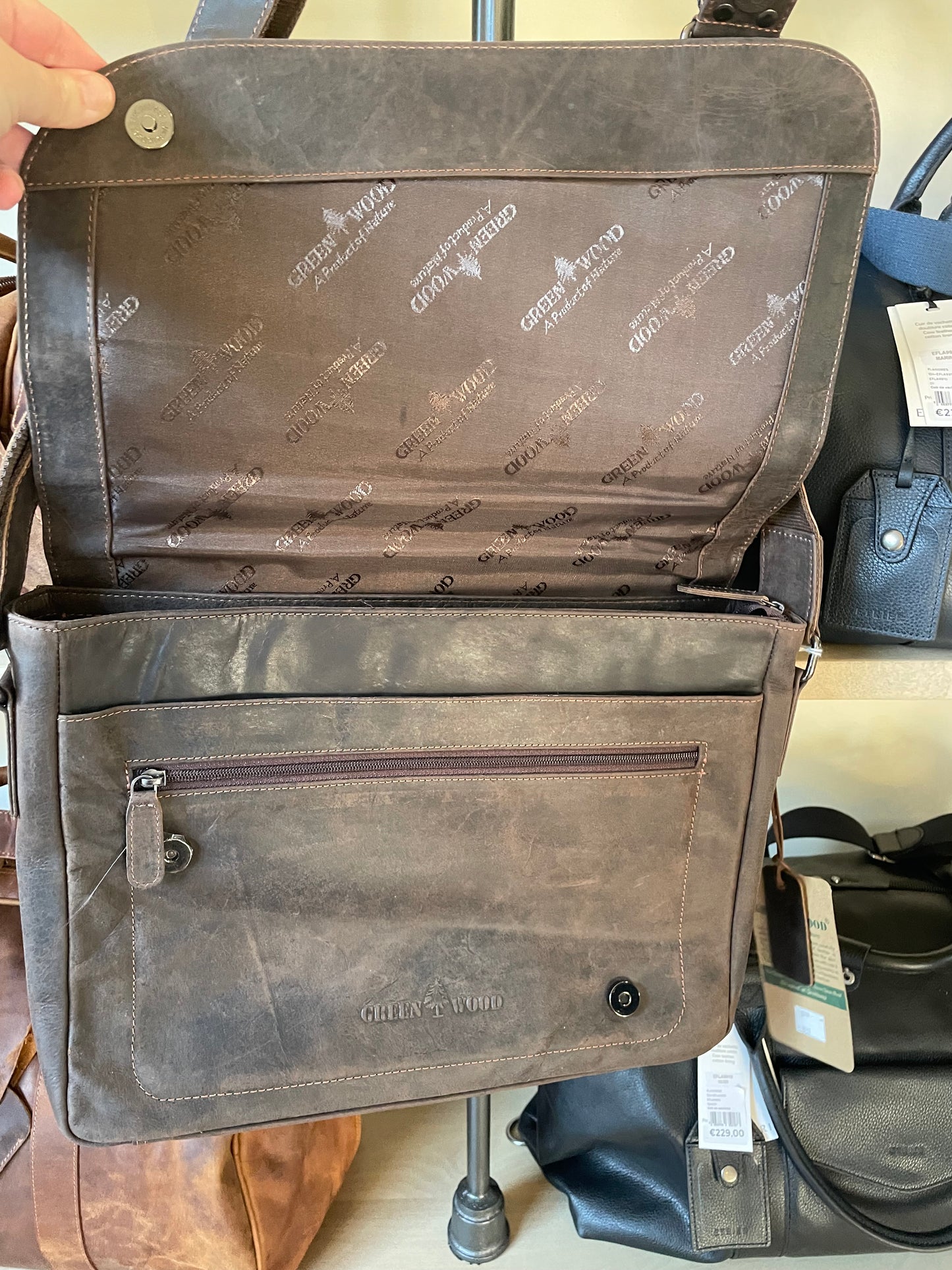 Sac à bandoulière Martin en cuir vintage brun