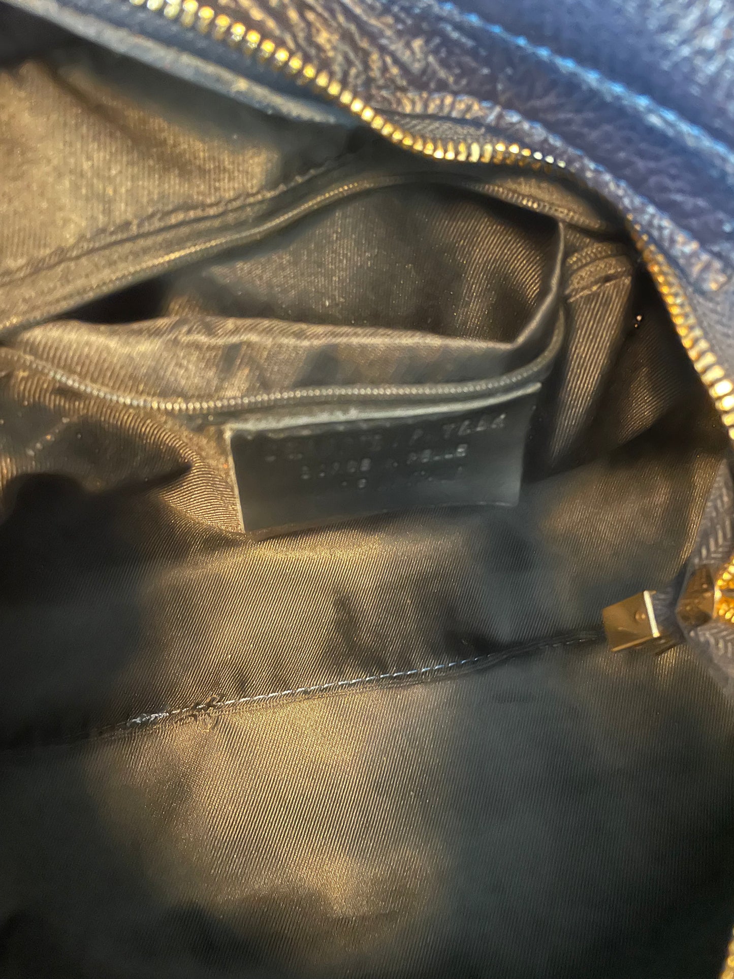 Sac Catherine en cuir grainé marine