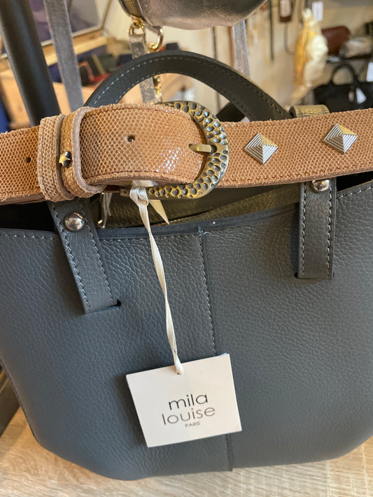 Ceinture en cuir camel - Mila Louise