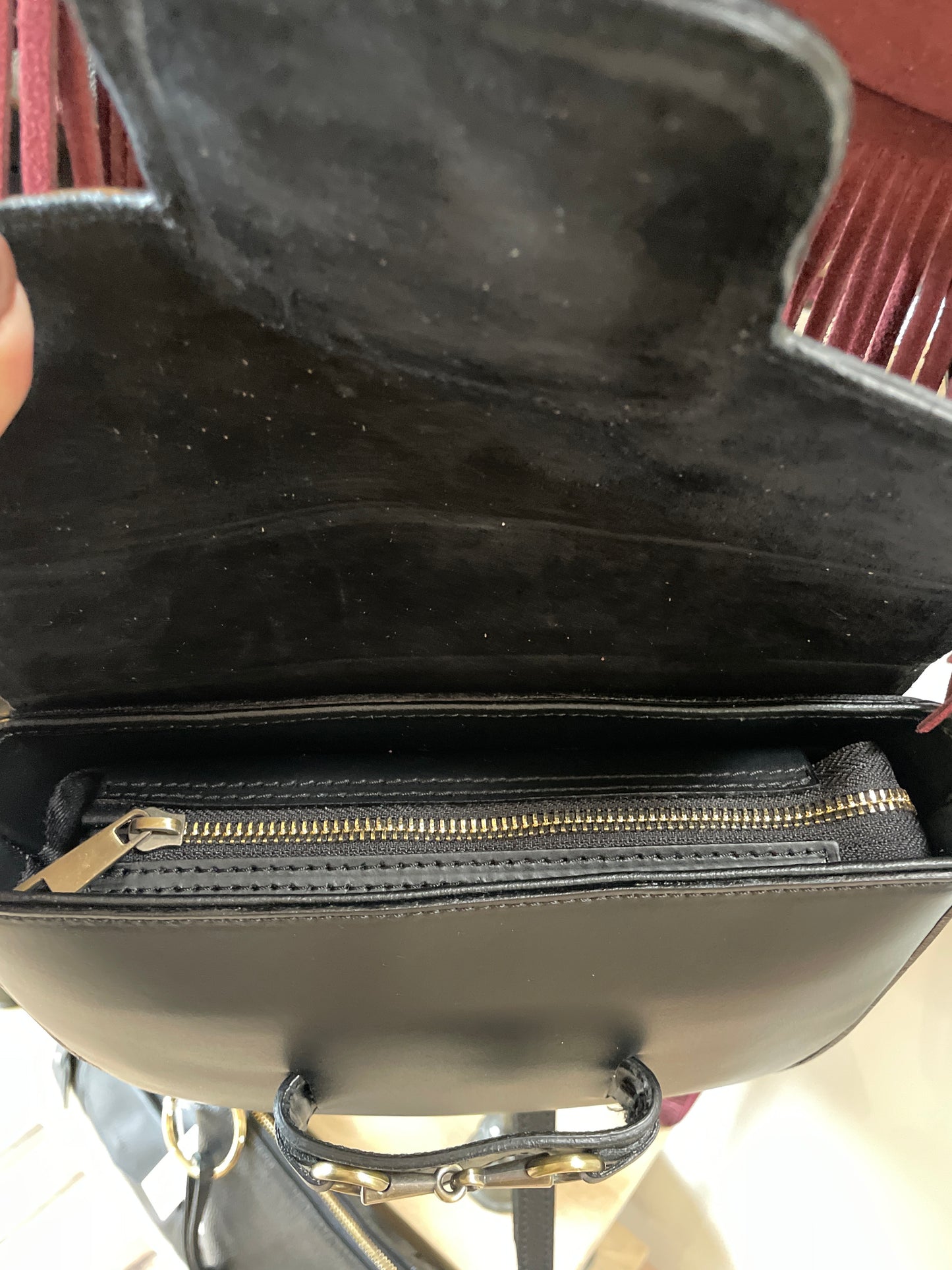 Sac Aurore en cuir noir