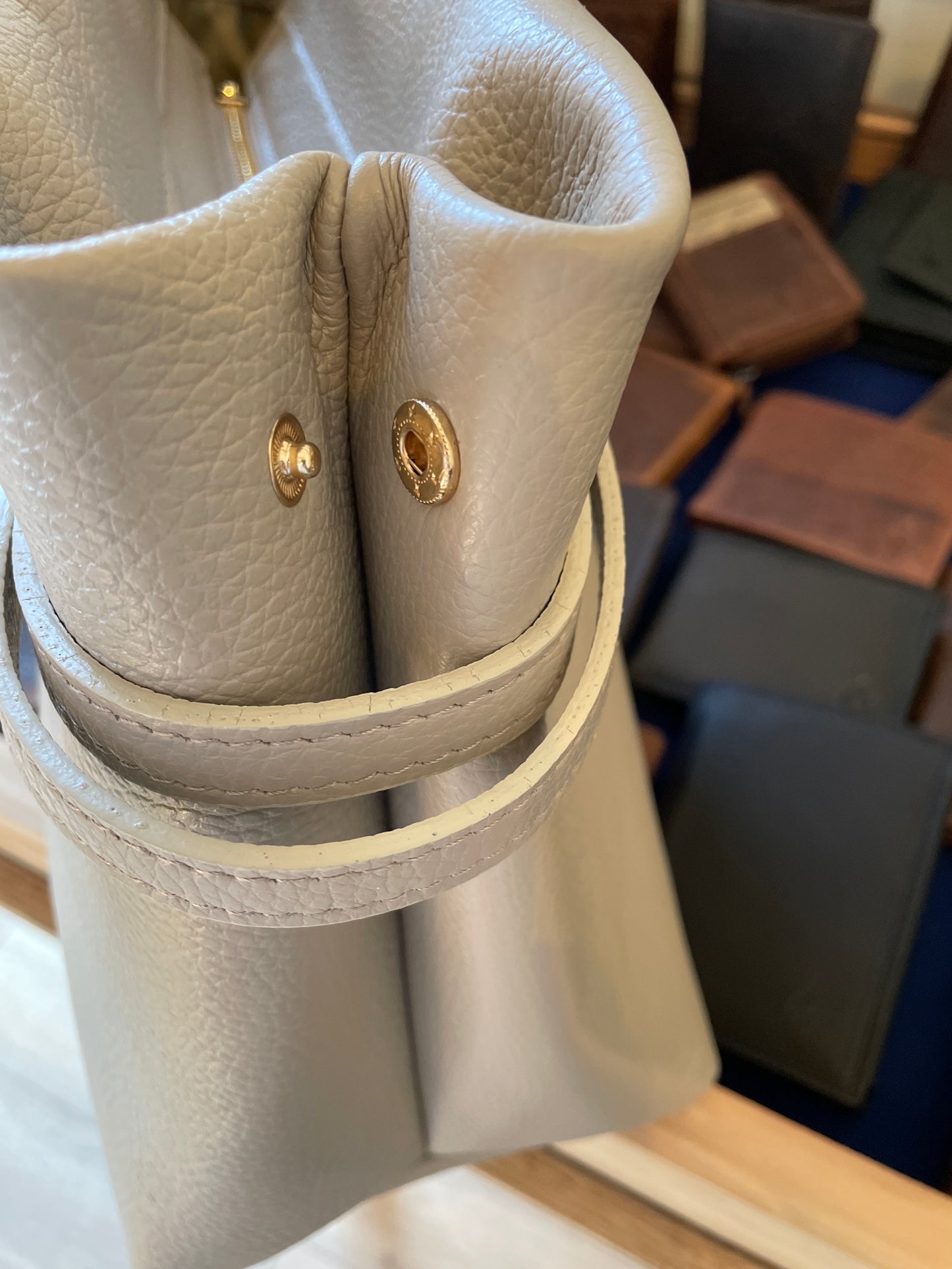 Sac Catherine en cuir beige