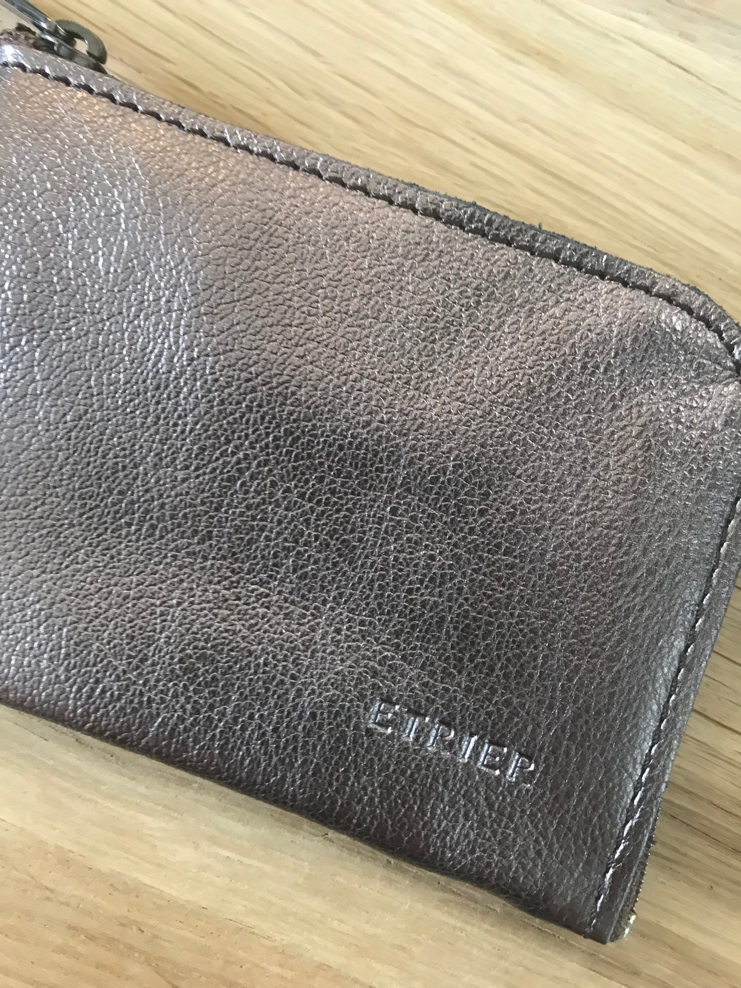 Porte monnaie /Porte cartes en cuir de vachette ÉTRIER de la ligne étincelle