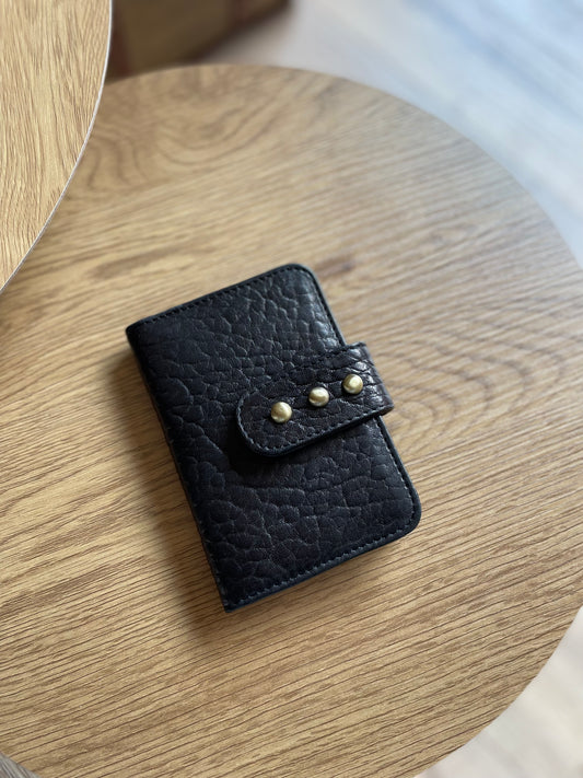 Mini Portefeuille Rock coloris noir - Virginie Darling