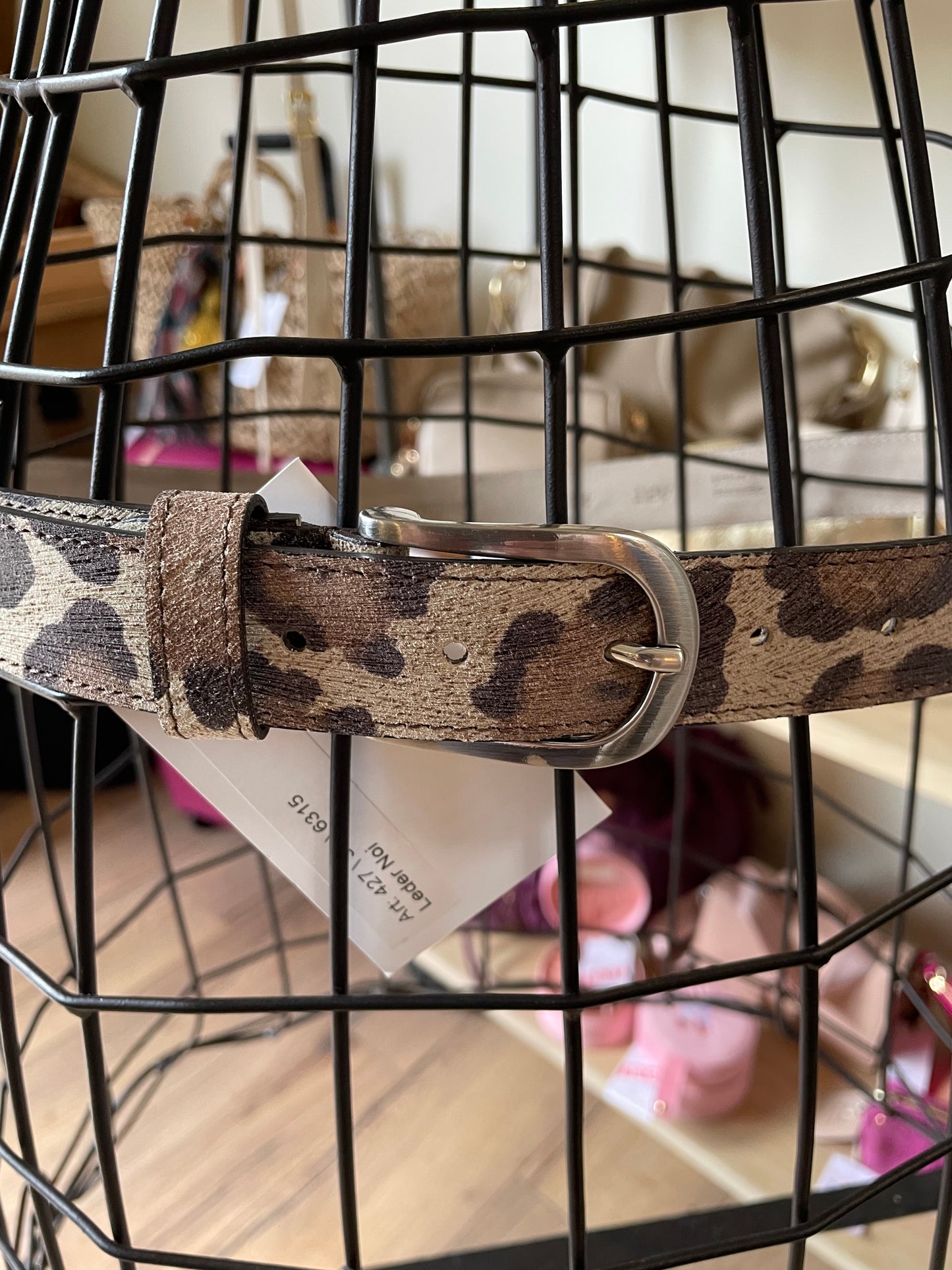 Ceinture Céline en cuir Léopard