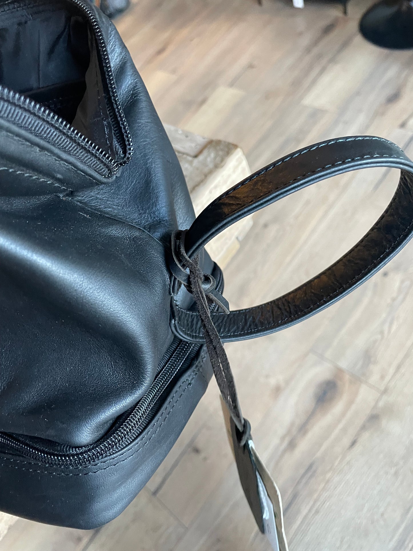 Trousse de toilette en cuir noir - Greenwood