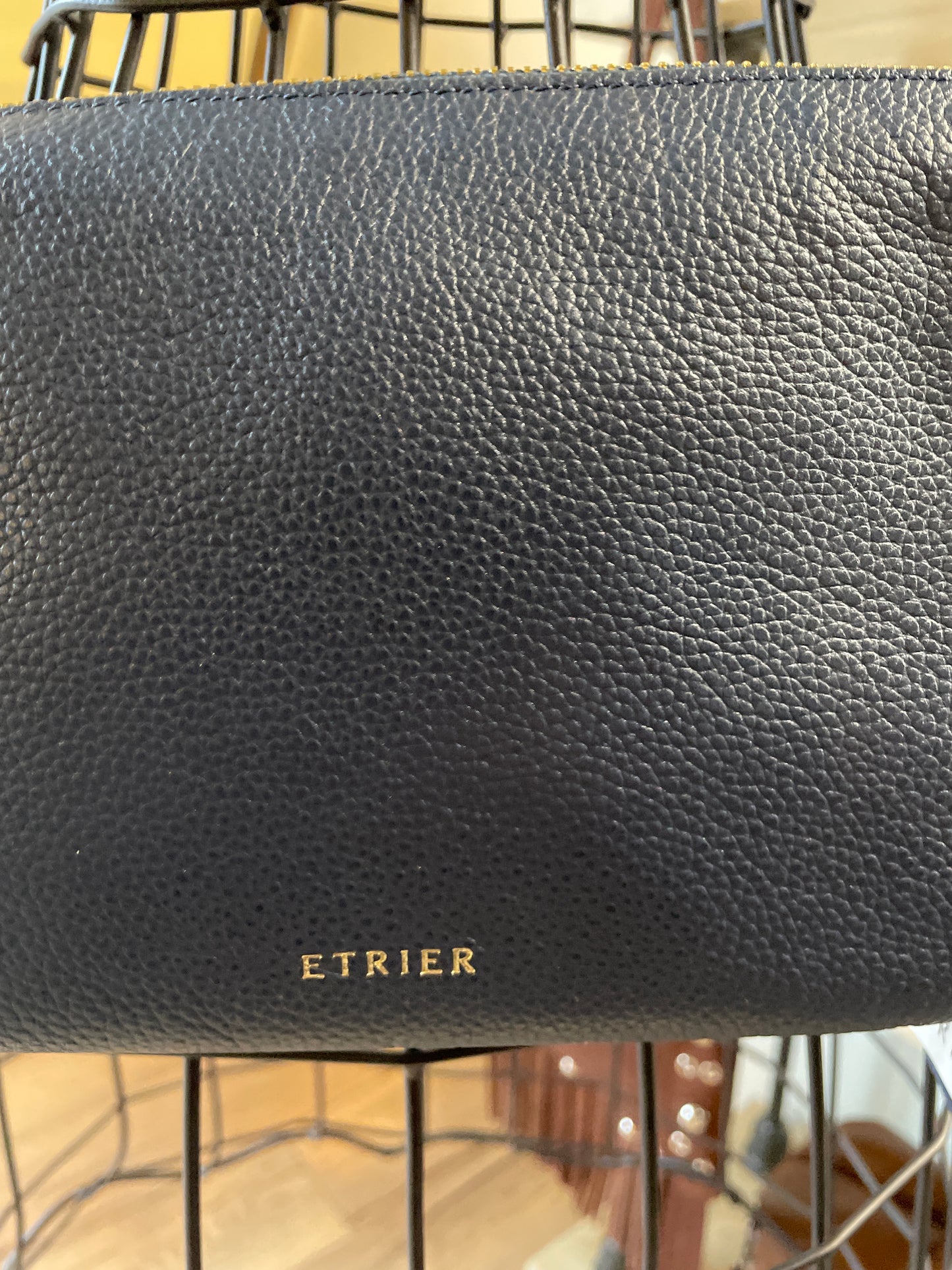 Sac bandoulière Tradition en cuir marine (3 compartiments )- ÉTRIER