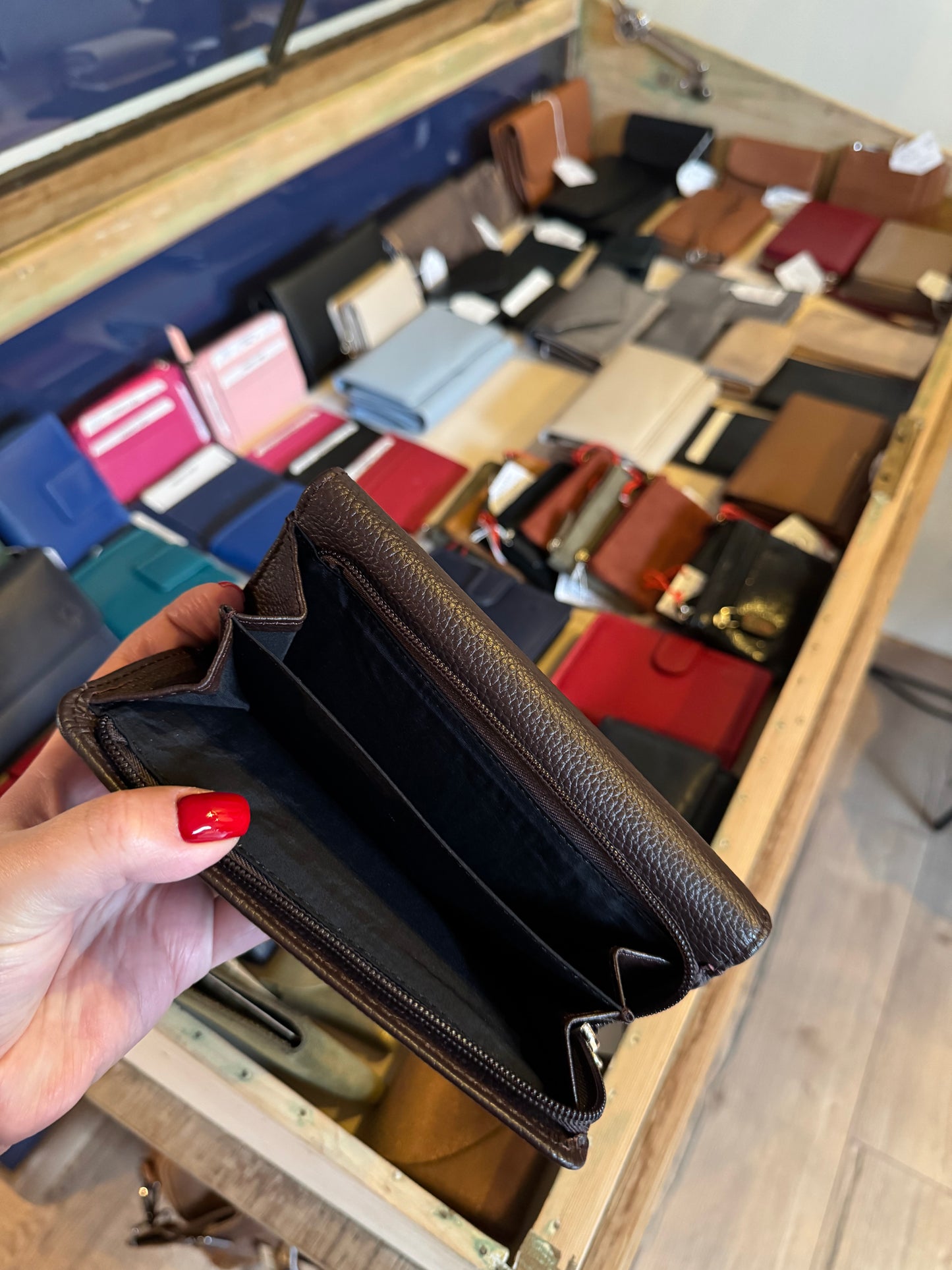 Portefeuille M Tradition cuir chocolat