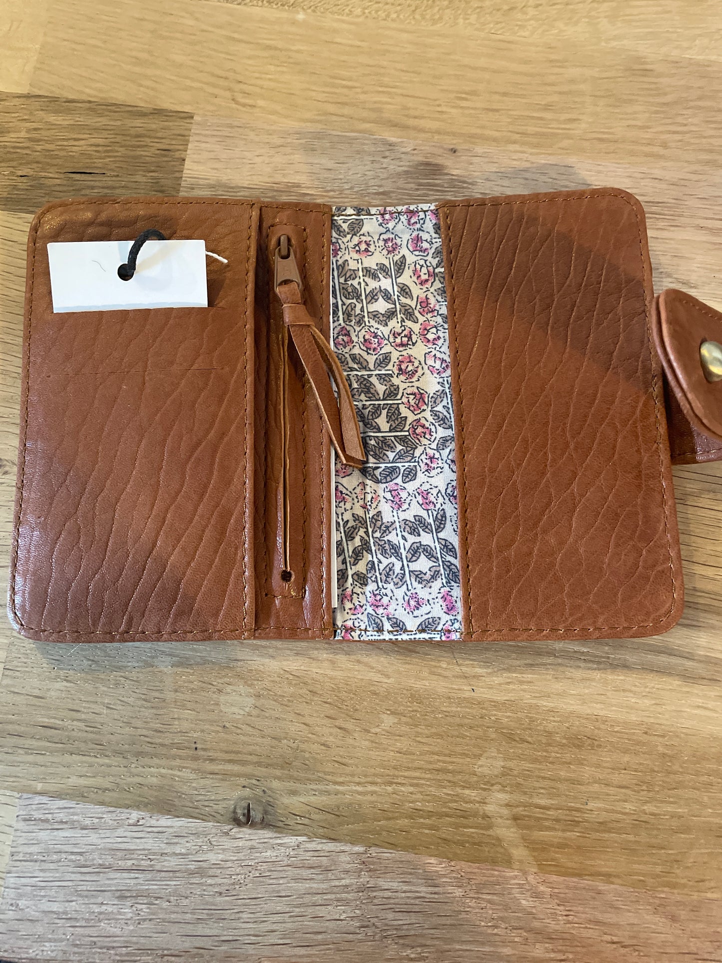 Mini portefeuille rock cognac -VIRGINIE DARLING