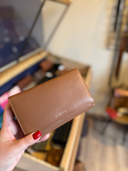 Portefeuille en cuir ÉTRIER de la ligne Tradition camel