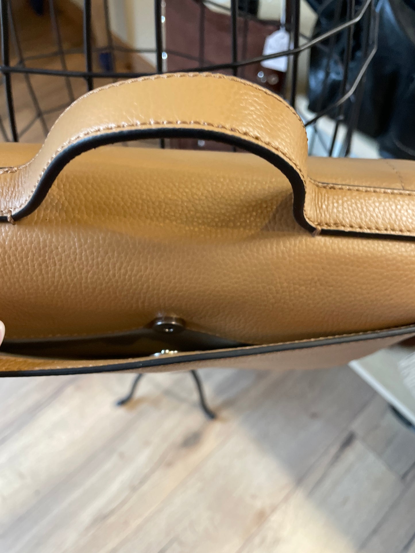 Sac bandoulière Altesse M en cuir grainé Ambre - Étrier