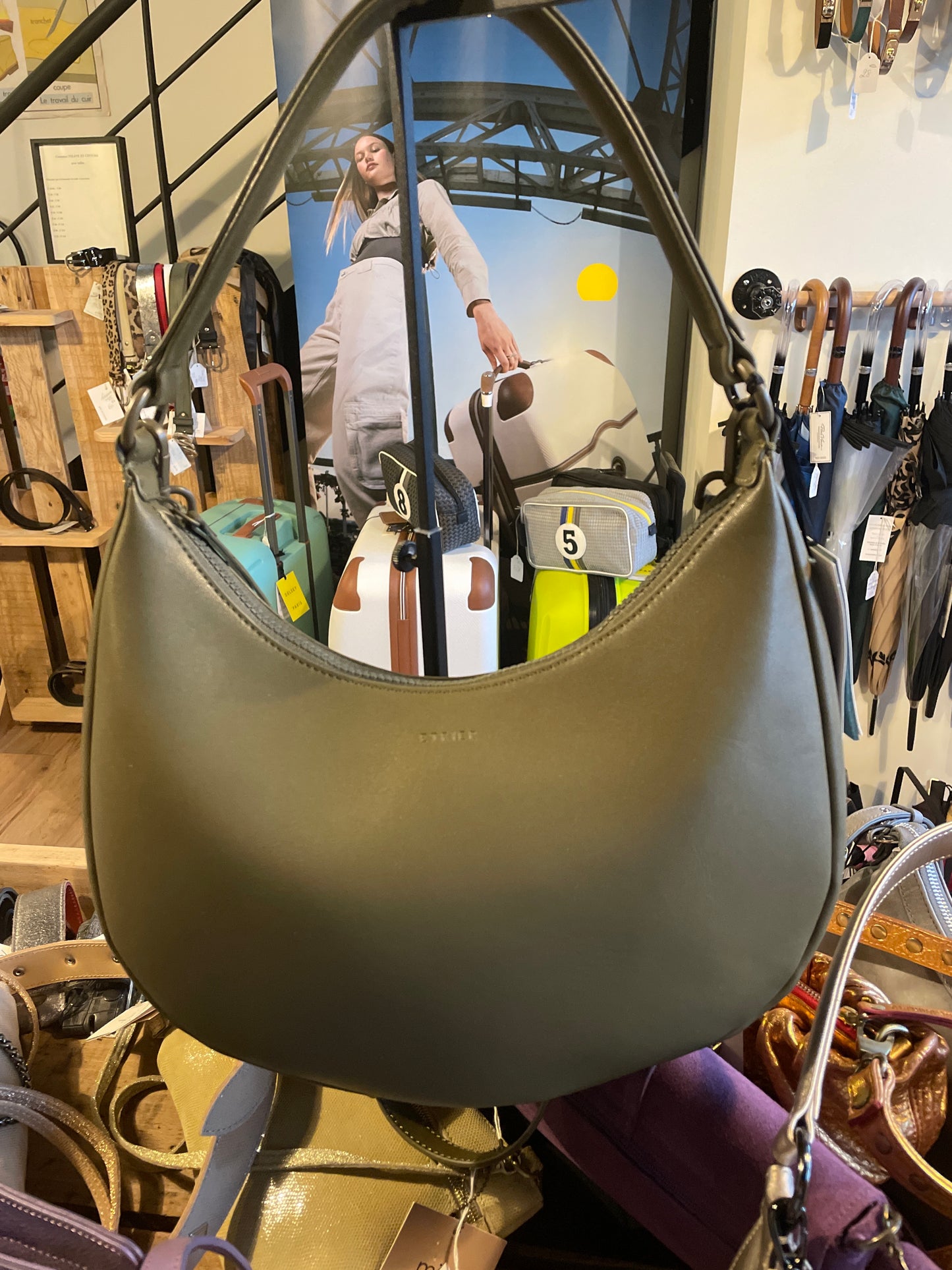 Sac en cuir Oxer coloris Argile (Étrier)