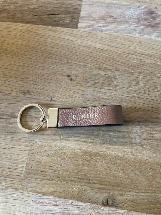 Porte clés en cuir Camel Tradition - Étrier