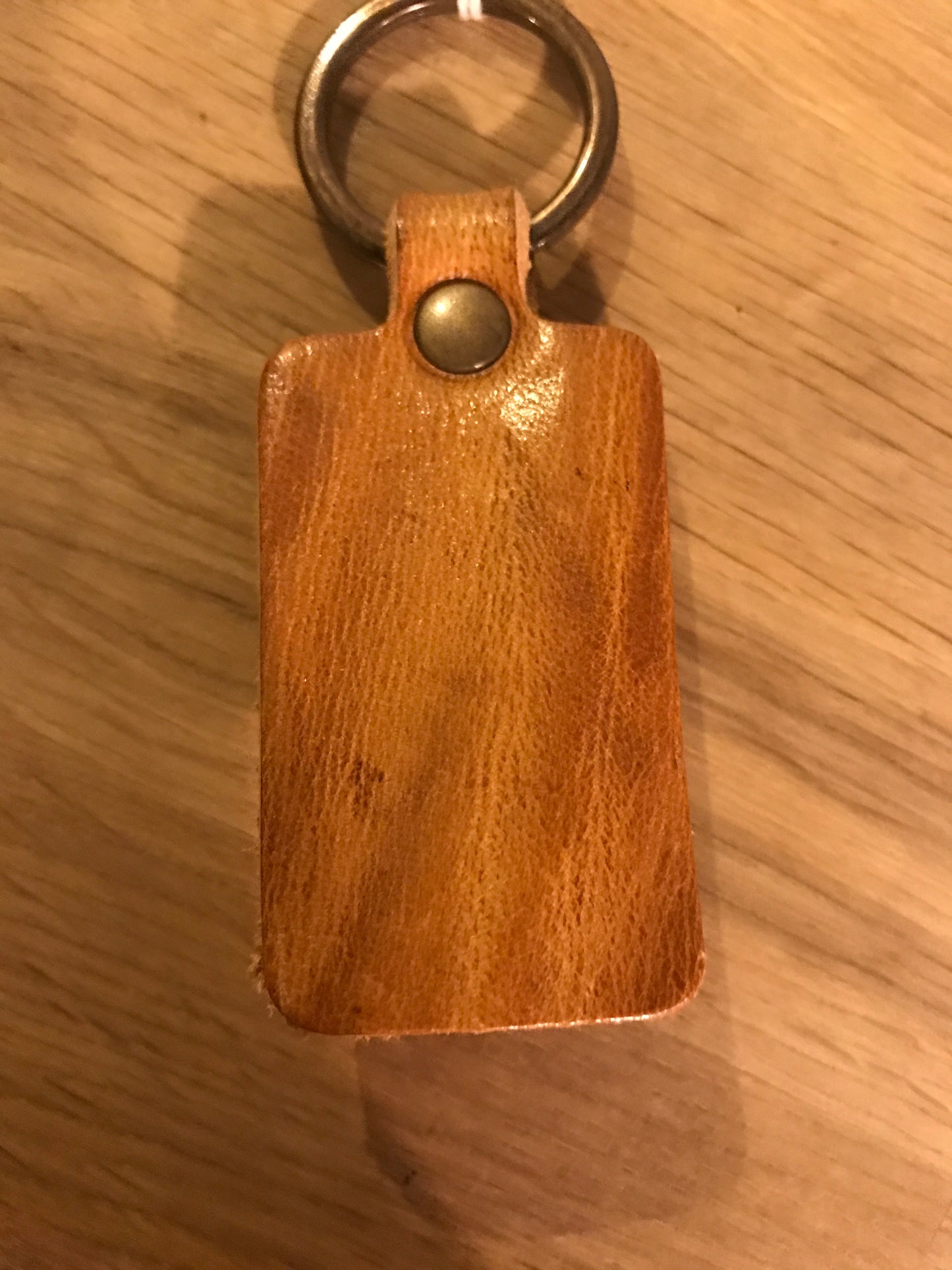 Porte clés en cuir et turquoise Yolète