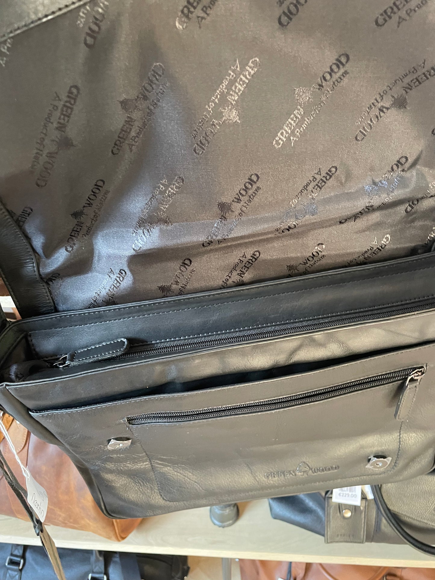 Sac à bandoulière Martin en cuir noir - Greenwood