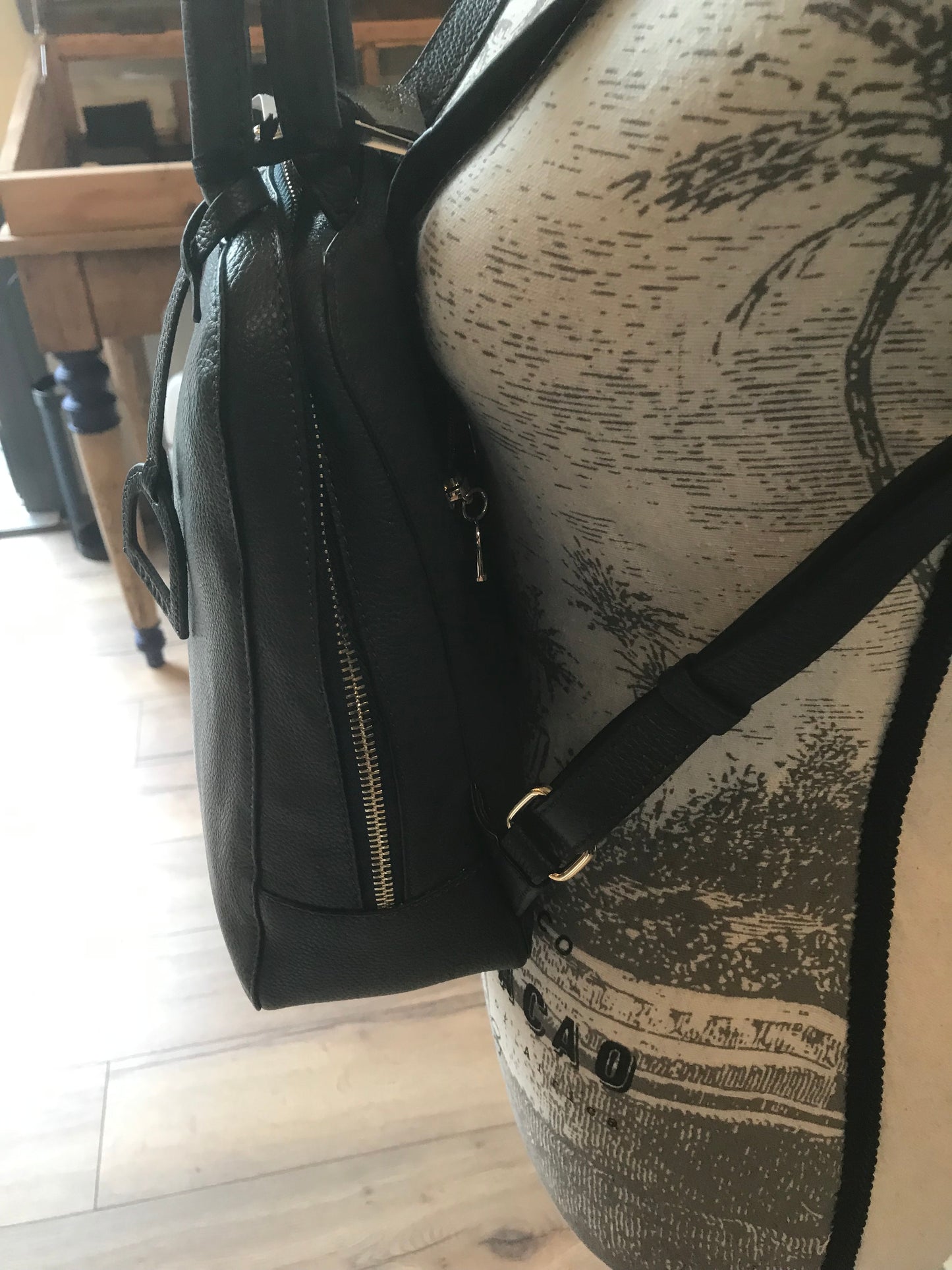 Sac à dos Tradition cuir marine (Étrier)