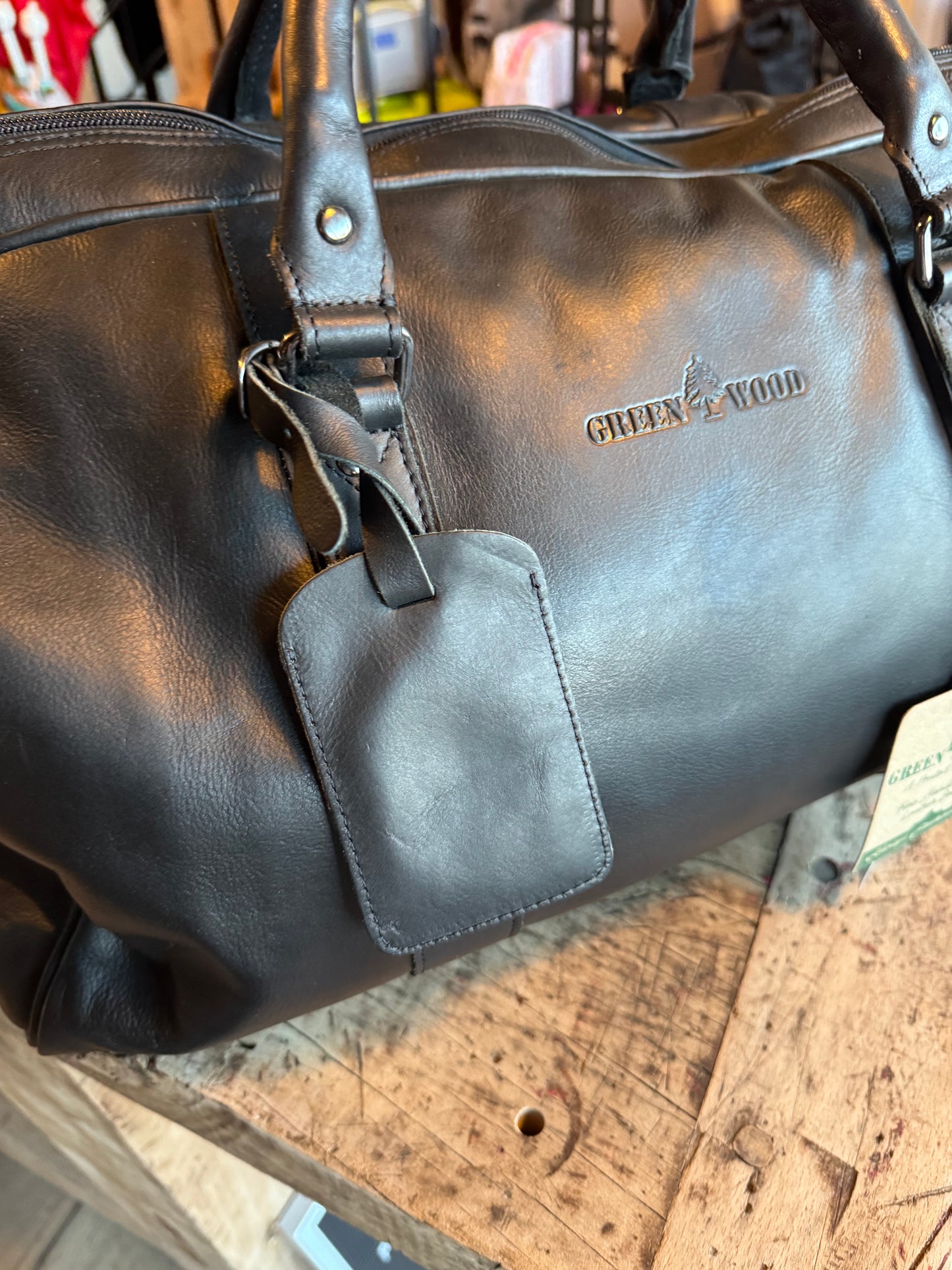 Sac de voyage en cuir noir - Greenwood