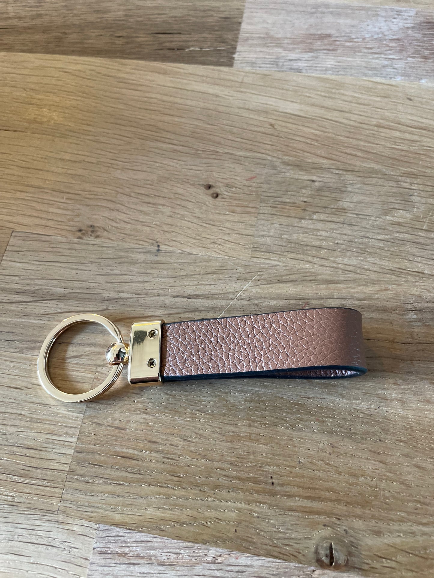 Porte clés en cuir Camel Tradition - Étrier