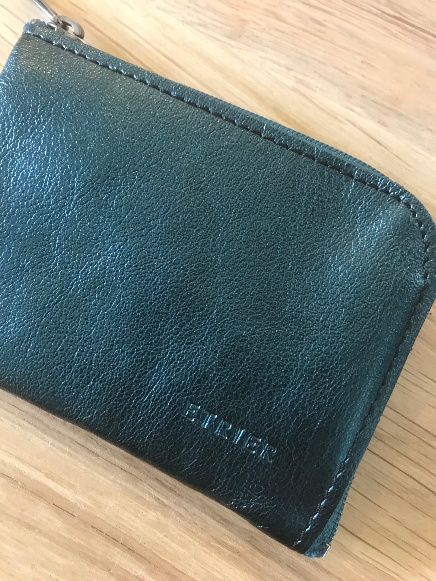 Porte monnaie /Porte cartes en cuir de vachette ÉTRIER de la ligne étincelle