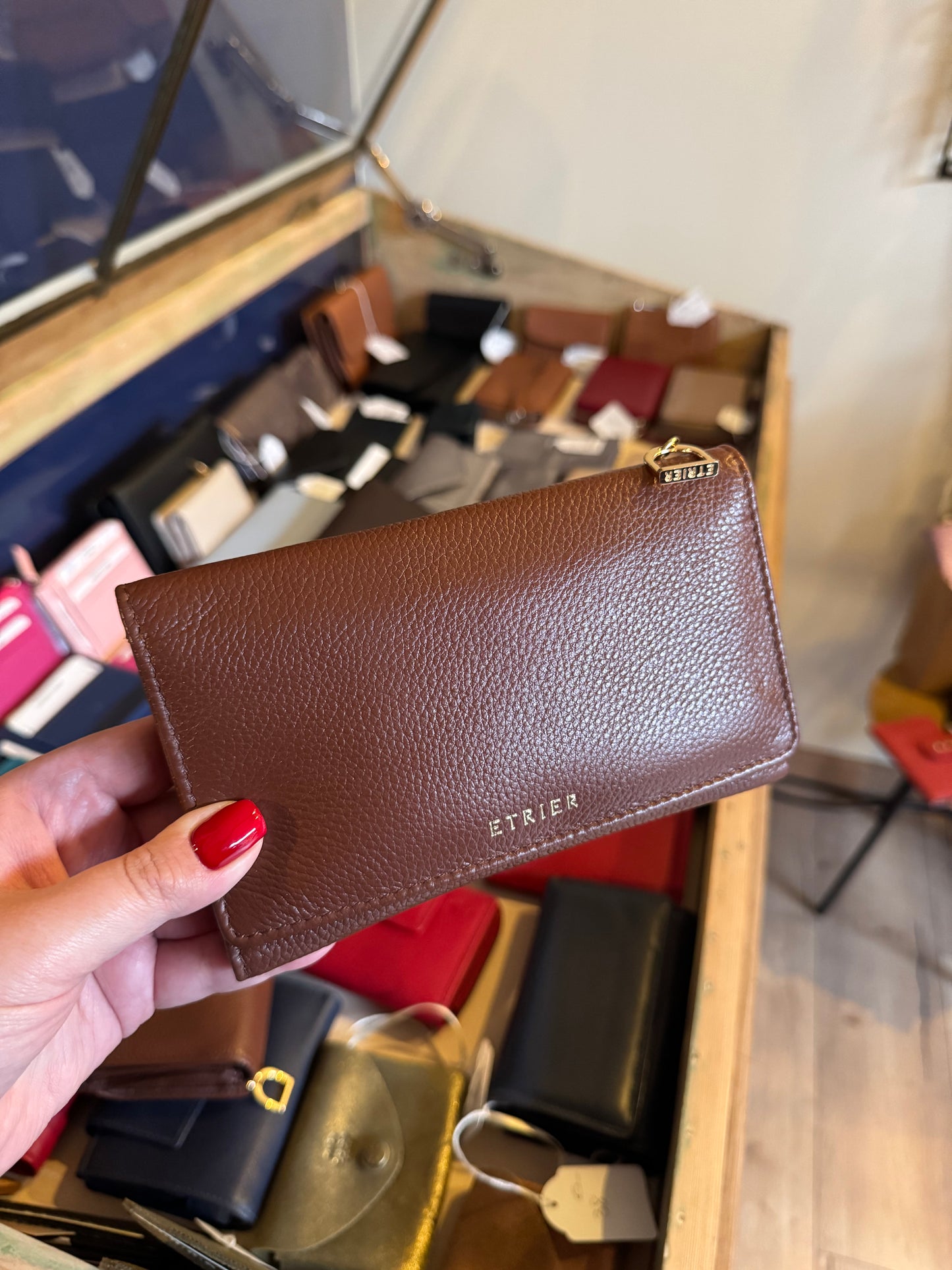 Portefeuille M Tradition cuir coloris châtaigne