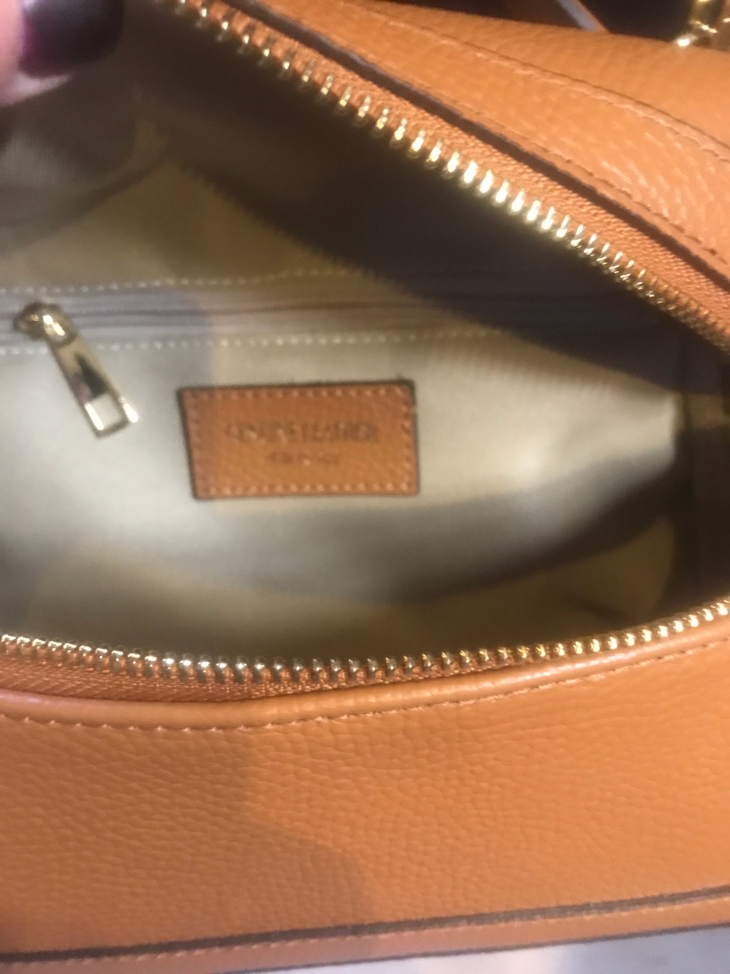 Sac Vanity en cuir camel - Vita
