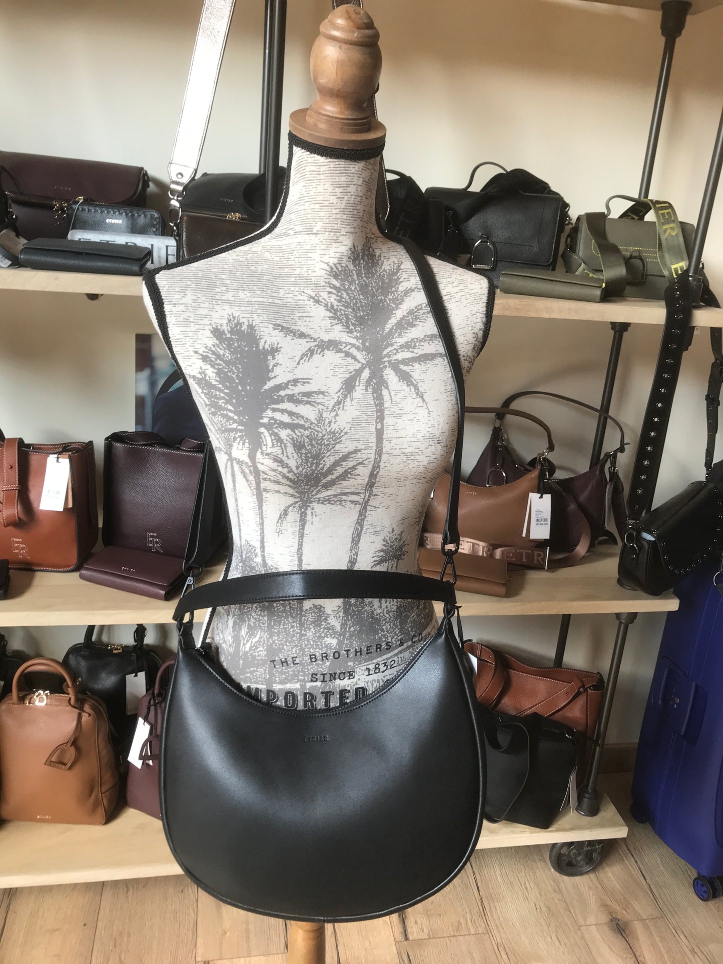 Sac porté épaule Oxer cuir noir (Étrier)