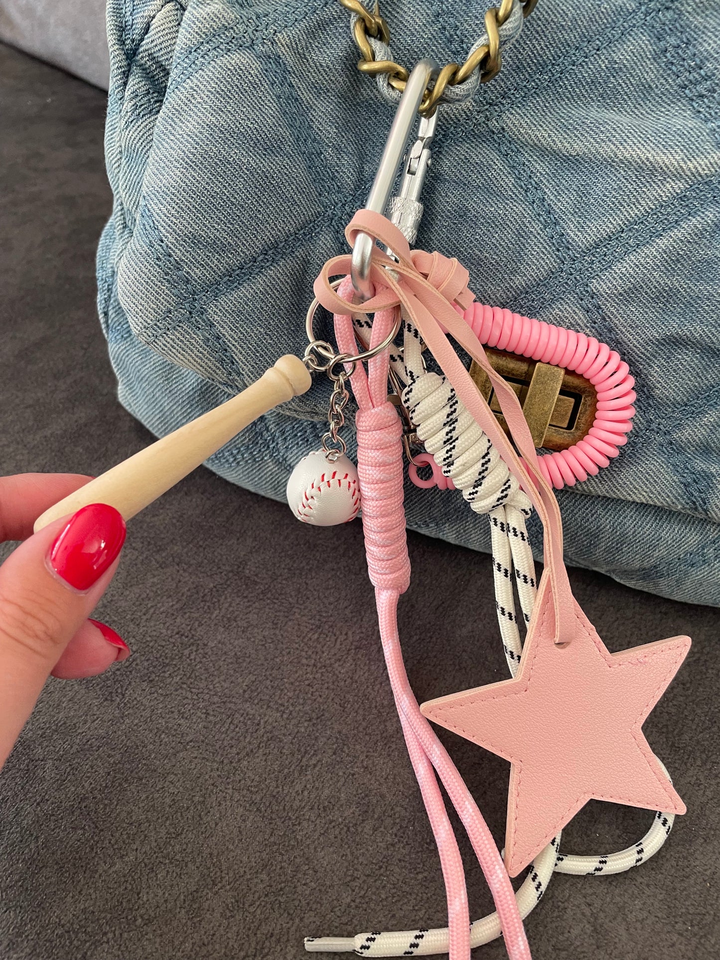 Bijou de sac - Étoile Rose