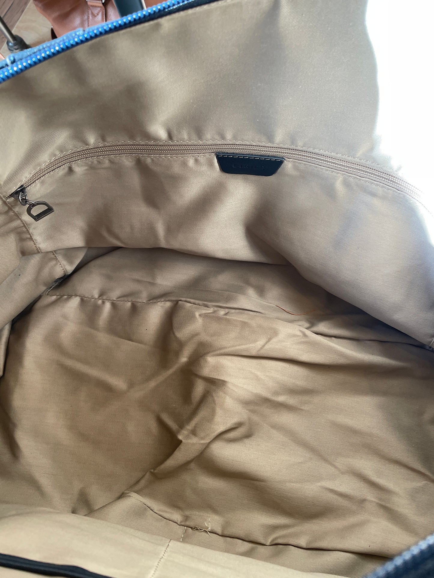 Sac de voyage Flandres en cuir marine - Étrier