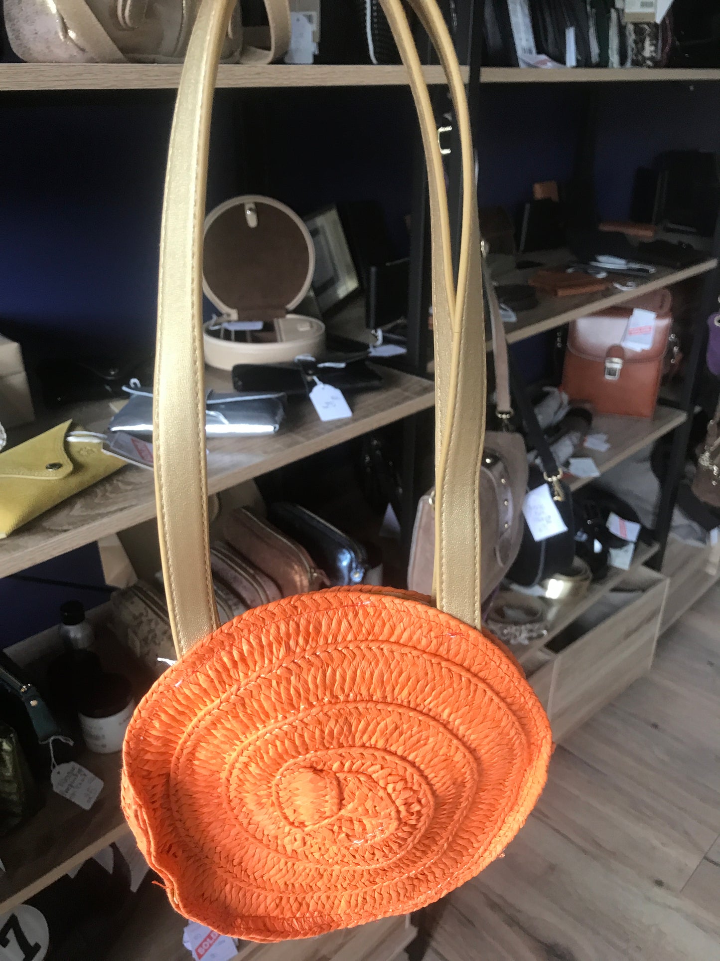 Sac paille orange
