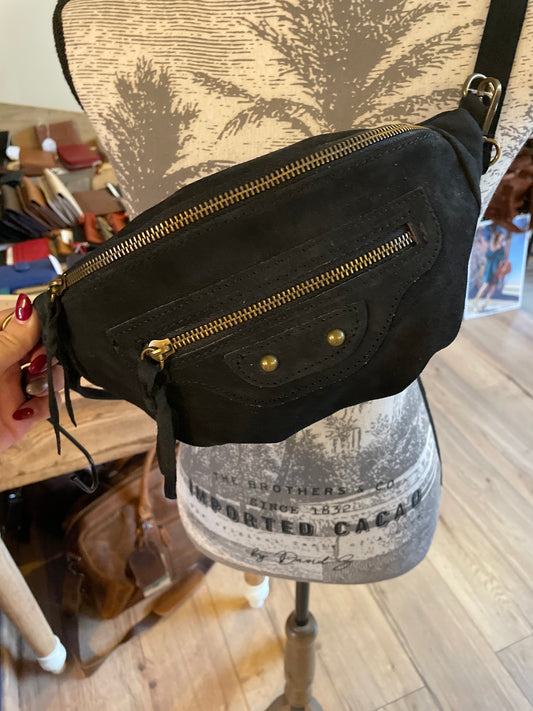 Banane Alda en daim noir