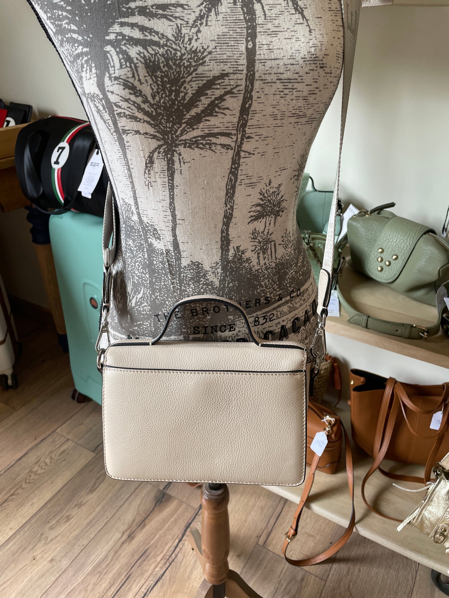Sac bandoulière en cuir ALTESSE coloris Craie - Étrier